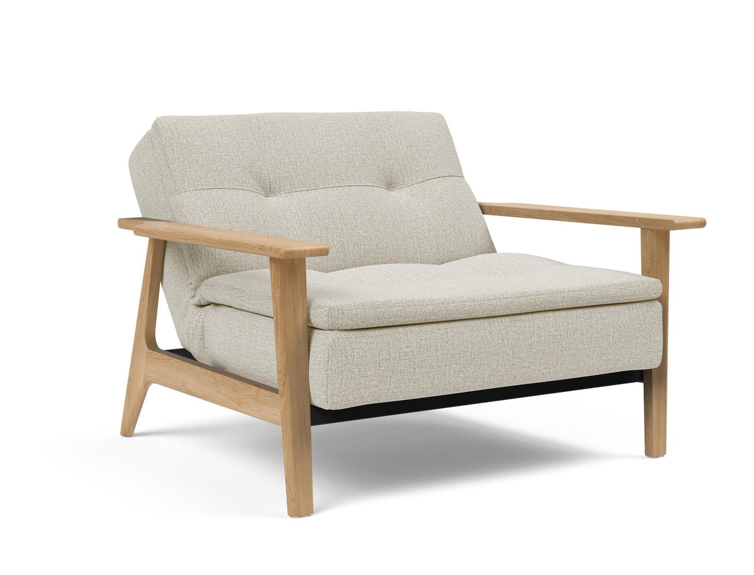 Erleben Sie den Dublexo Frej Sessel Eiche von Innovation Living: Stilvolles Design und vielseitige Nutzung für Ihr Zuhause.