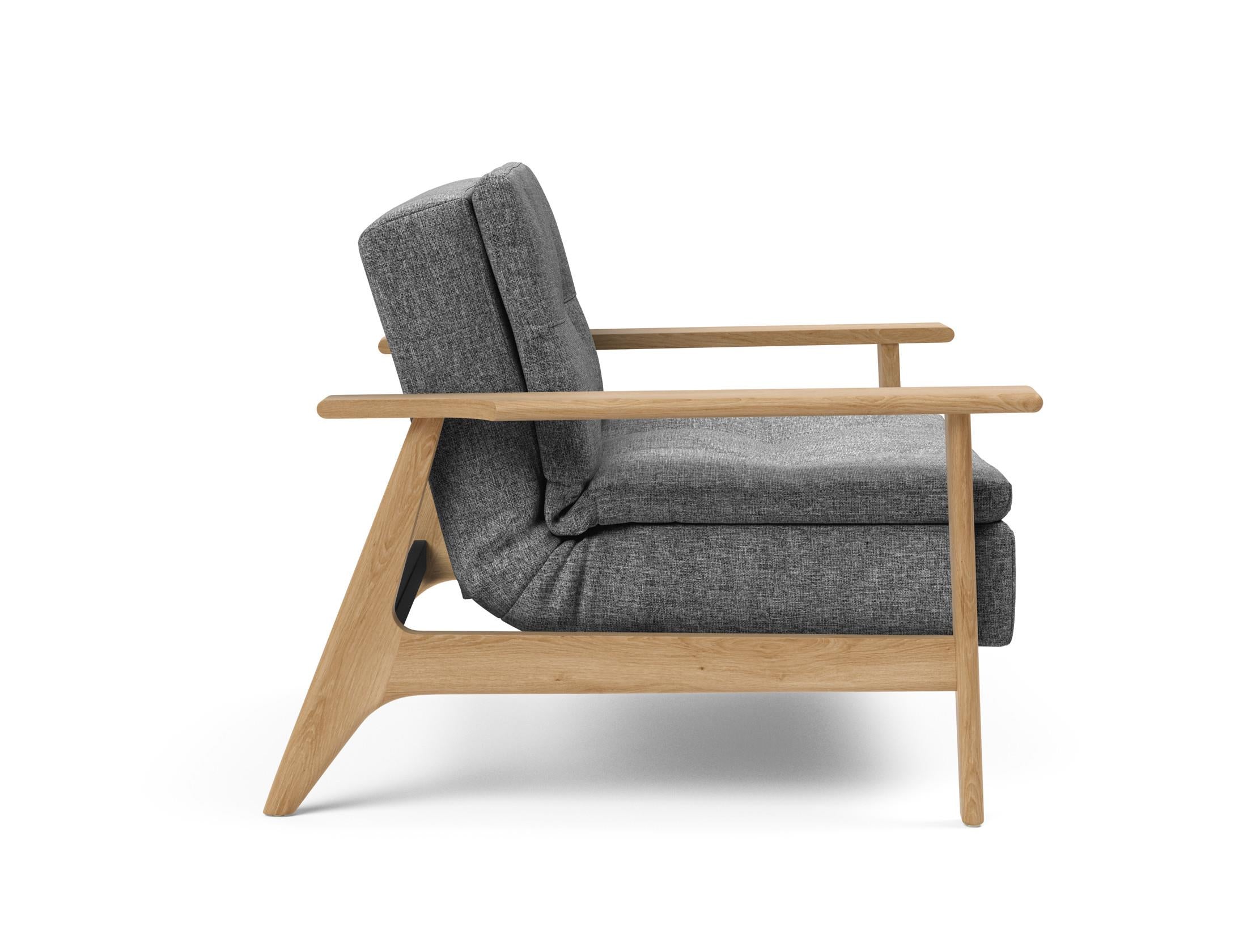 Entdecken Sie den Dublexo Frej Sessel Eiche von Innovation Living – ein eleganter, multifunktionaler Sessel, der Komfort und Design vereint.