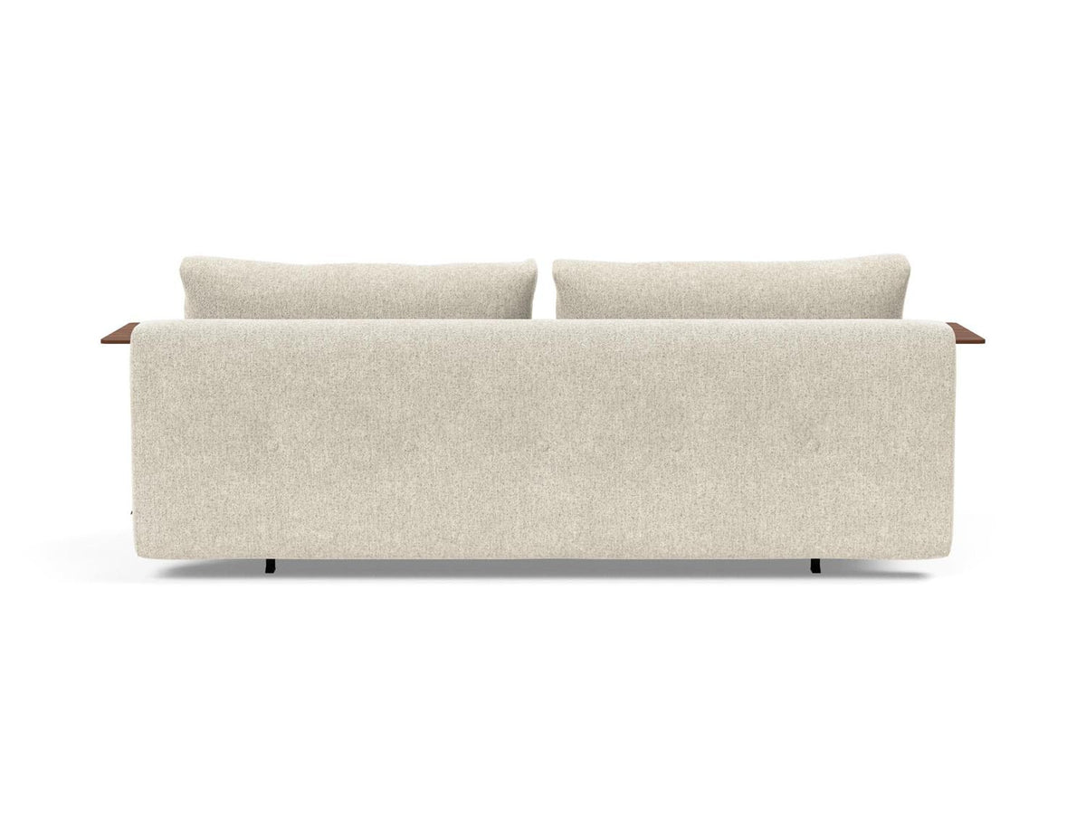 Recast Schlafsofa 140 Dunkel Styletto mit Armlehnen in 357 Taura Off White präsentiert im Onlineshop von KAQTU Design AG. Bettsofa ist von Innovation Living