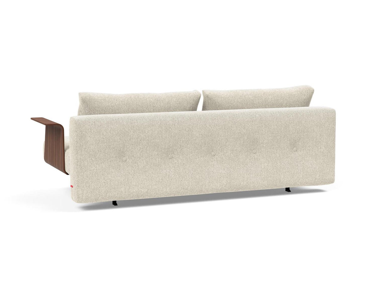 Recast Schlafsofa 140 Dunkel Styletto mit Armlehnen in 357 Taura Off White präsentiert im Onlineshop von KAQTU Design AG. Bettsofa ist von Innovation Living
