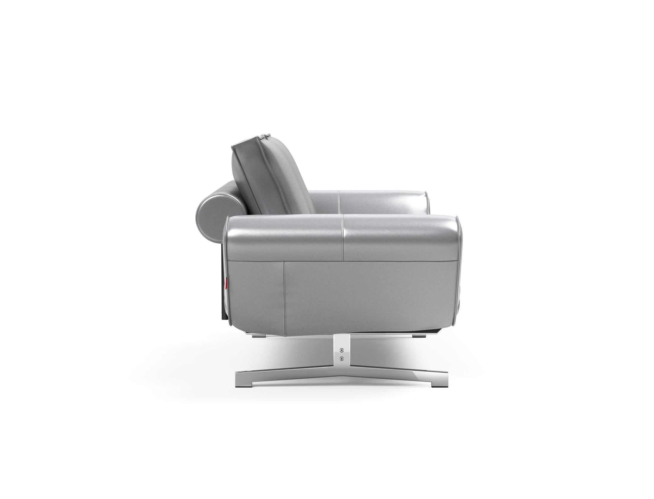 Erleben Sie das Ghia Klappsofa 80 Chrom von Innovation Living – stilvoll, platzsparend und perfekt für Gäste oder als gemütliche Sitzgelegenheit.