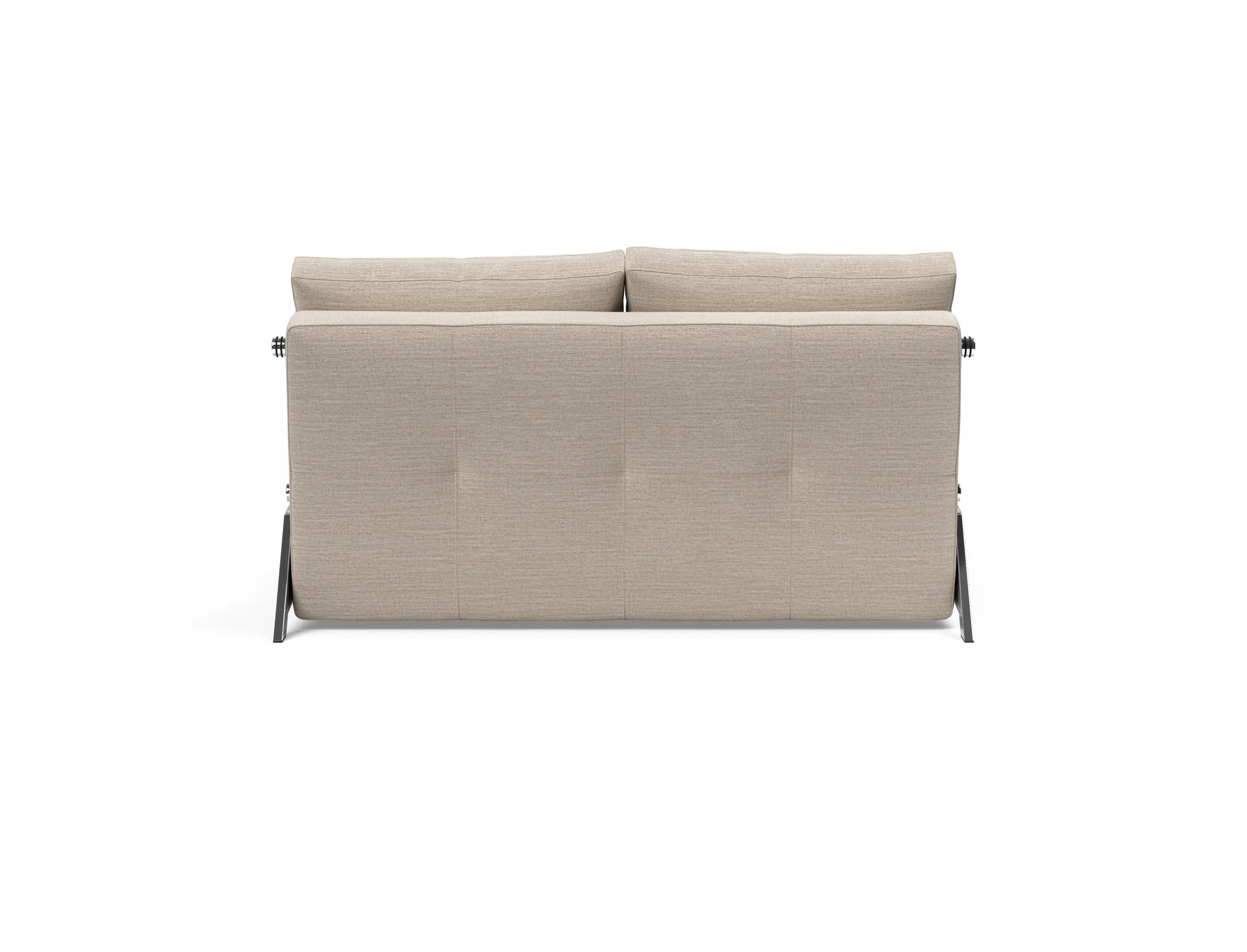 Cubed Klappsofa 140: Kompaktes Design trifft Funktionalität. Verwandelt sich schnell in ein Bett und bietet Stauraum für Bettzeug.