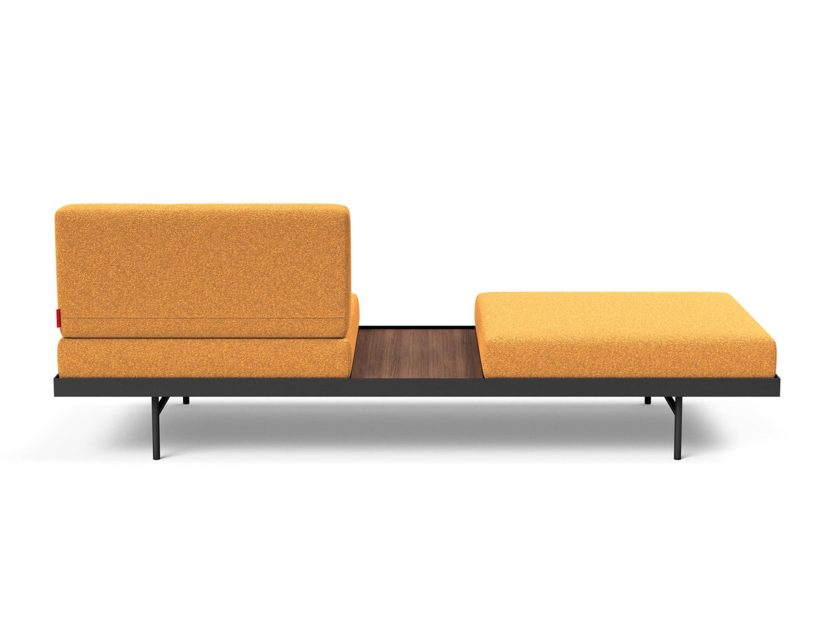 Puri Klappsofa mit Tisch in 536 Bouclé Ochre präsentiert im Onlineshop von KAQTU Design AG. Bettsofa ist von Innovation Living