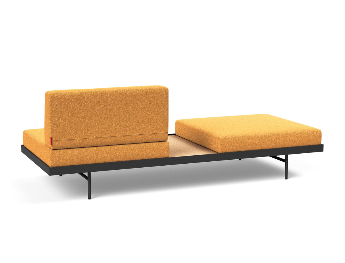 Puri Klappsofa mit Tisch in 536 Bouclé Ochre präsentiert im Onlineshop von KAQTU Design AG. Bettsofa ist von Innovation Living