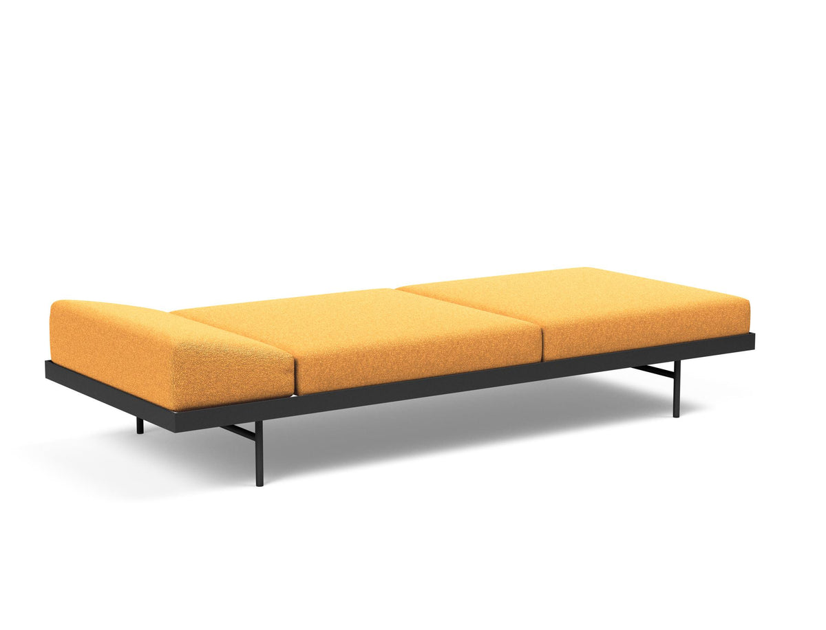 Puri Klappsofa mit Tisch in 536 Bouclé Ochre präsentiert im Onlineshop von KAQTU Design AG. Bettsofa ist von Innovation Living