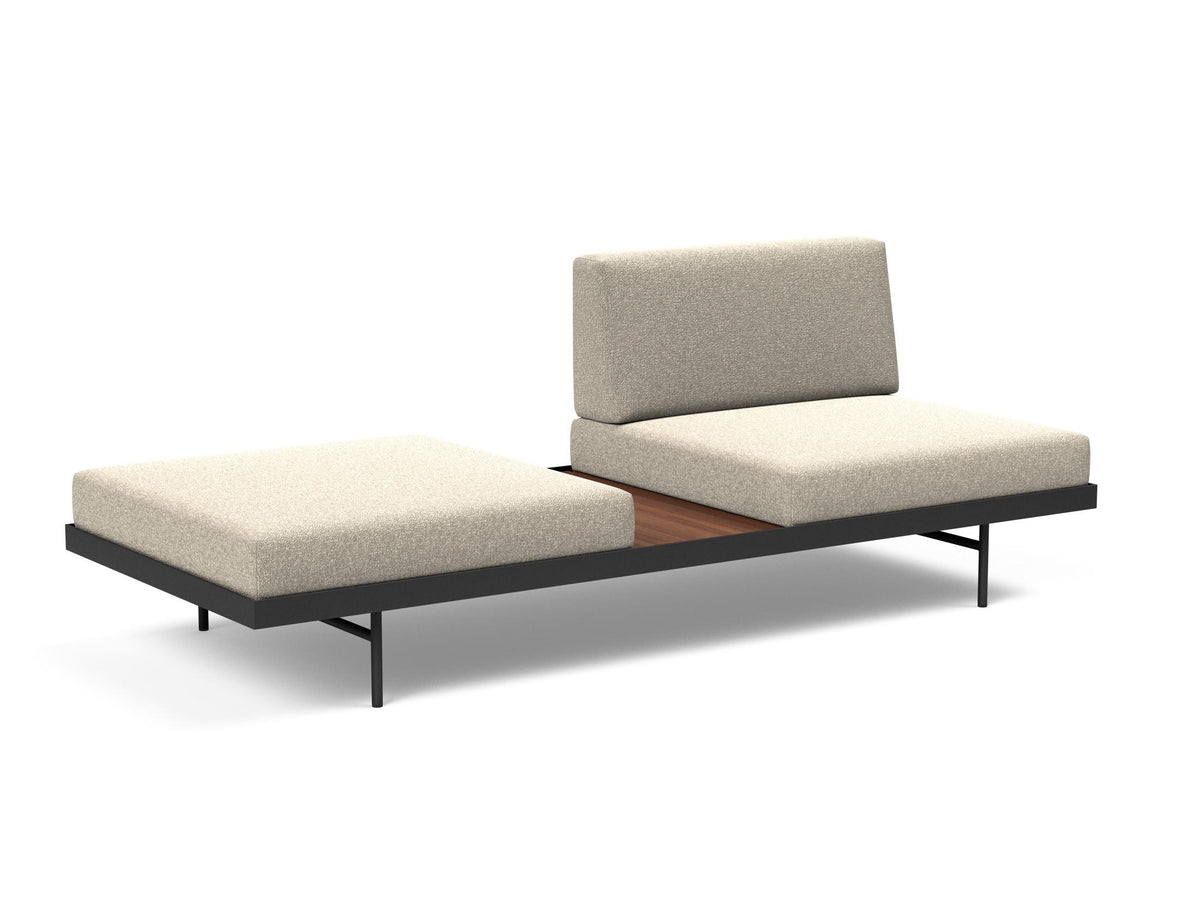 Puri Klappsofa mit Tisch in 539 Bouclé Beige präsentiert im Onlineshop von KAQTU Design AG. Bettsofa ist von Innovation Living