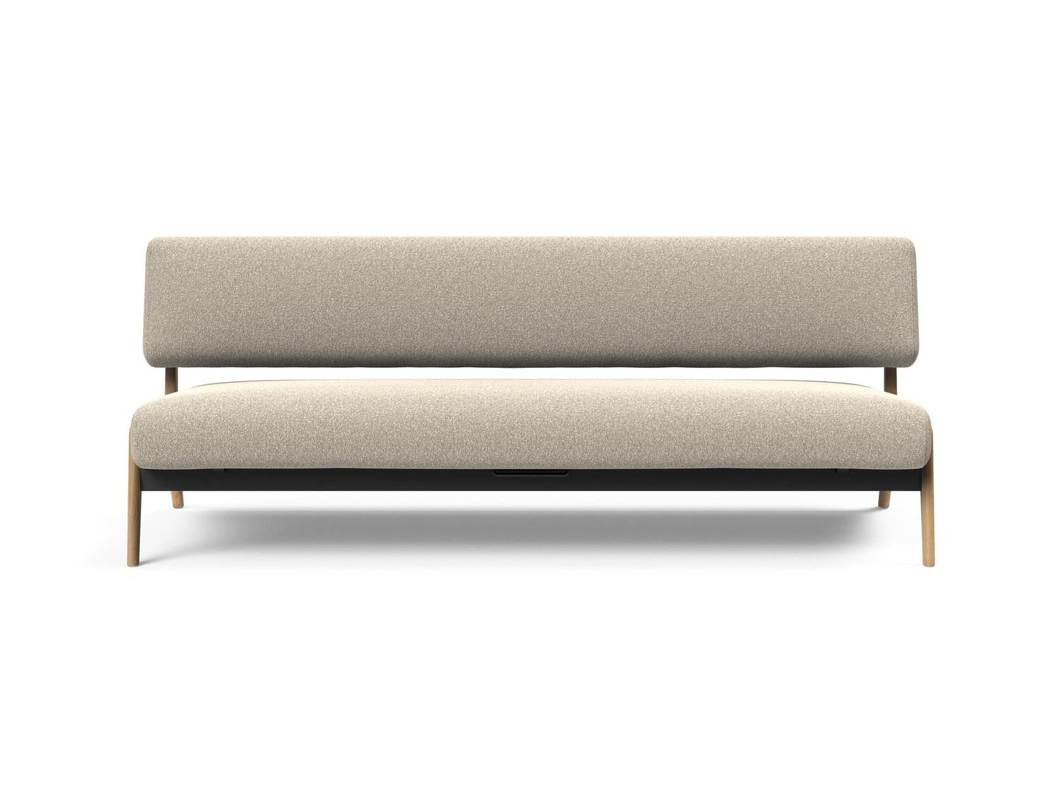 Entdecken Sie das Nolis Tagesbett von Innovation Living: stilvolles Design, robuste Eichenholzstruktur und hoher Komfort für jeden Raum.