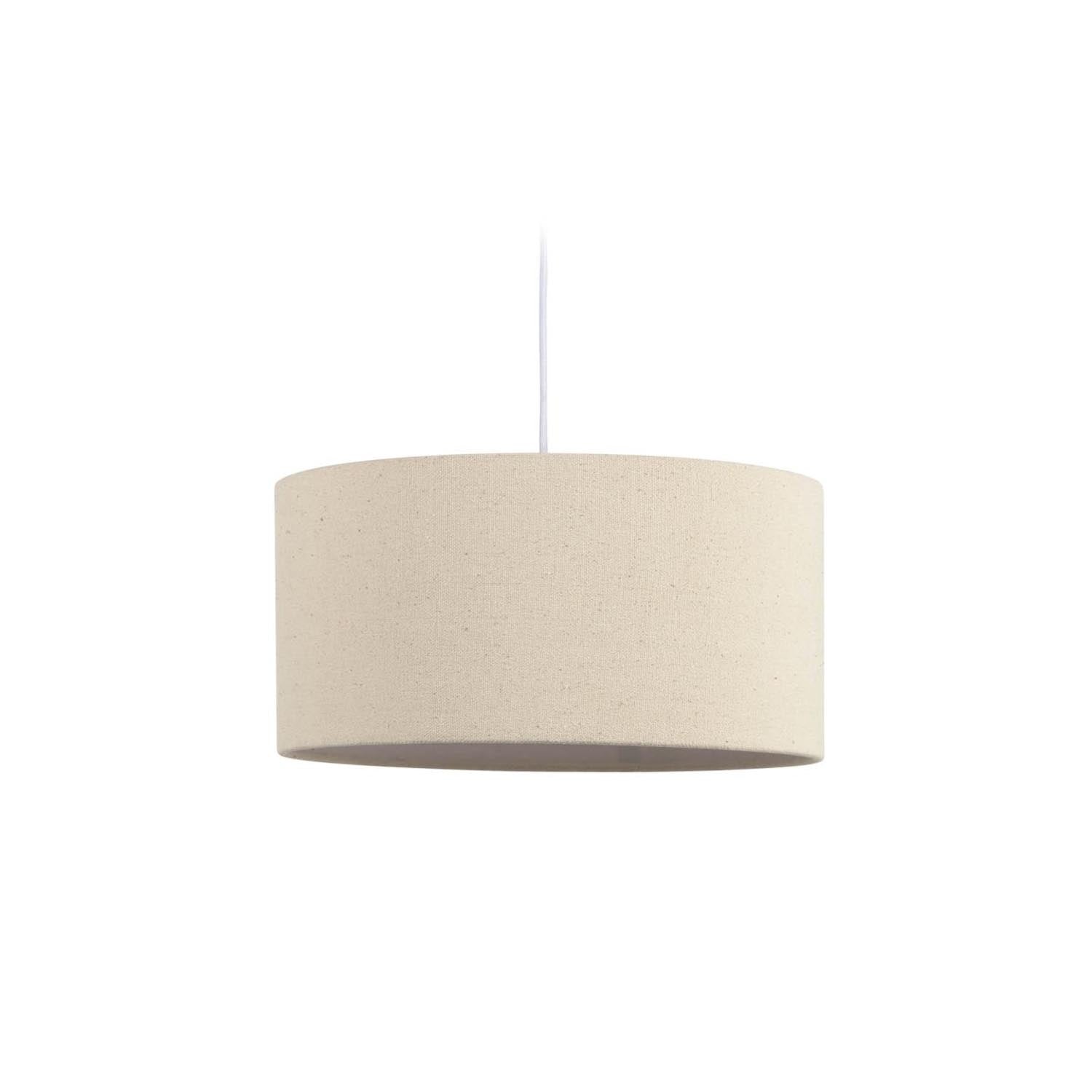Eleganter Nazli Lampenschirm aus Leinen mit beigem Finish (Ø 40 cm) von Kave Home. Ideal für modernes Wohnen, vielseitig und langlebig.