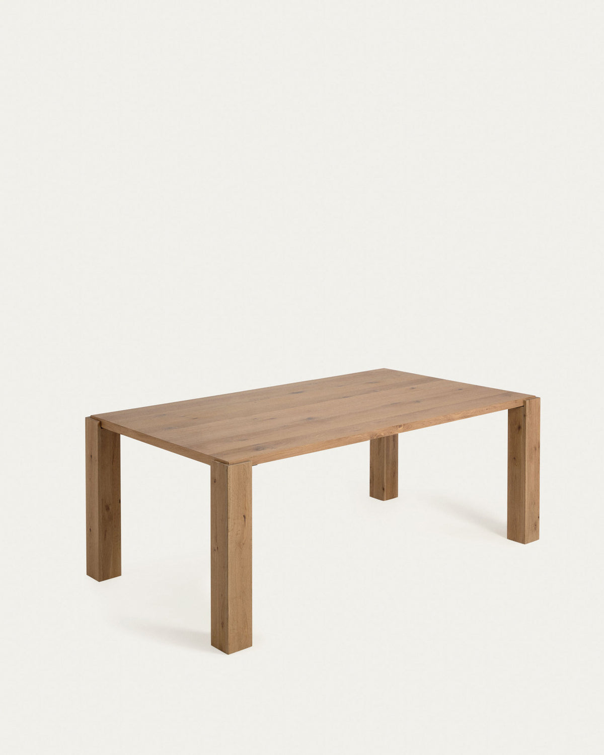 Deyanira Tisch mit Eichenfurnier und massiven Eichenbeinen 200 x 100 cm in Natur präsentiert im Onlineshop von KAQTU Design AG. Esstisch ist von Kave Home