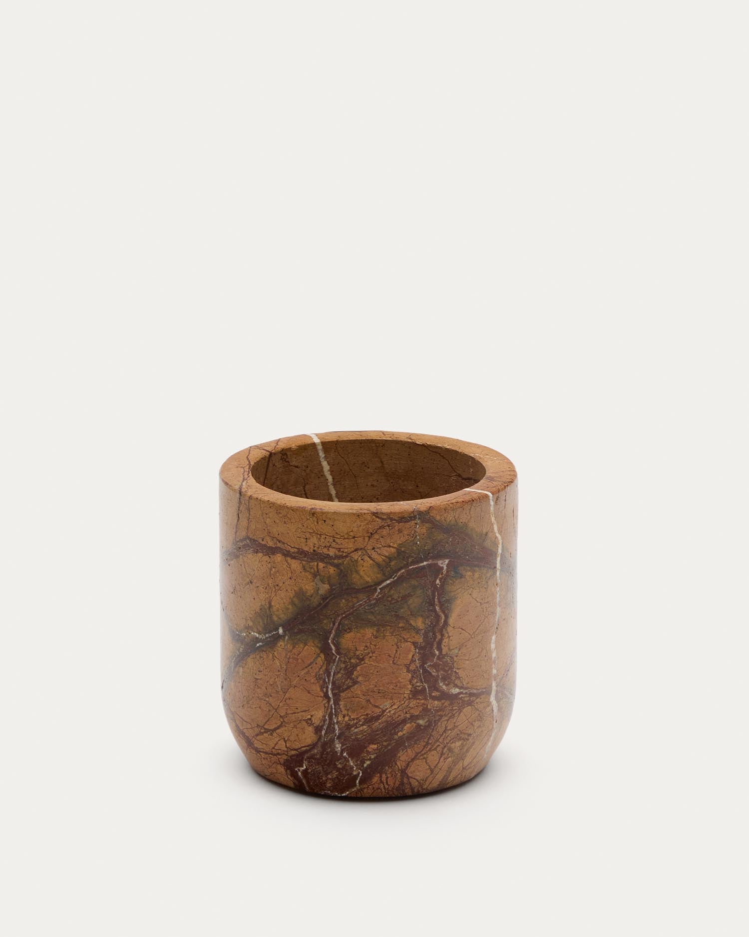 Spalsh Zahnbürstenhalter aus Marmor beige in Braun präsentiert im Onlineshop von KAQTU Design AG. Badzubehör ist von Kave Home