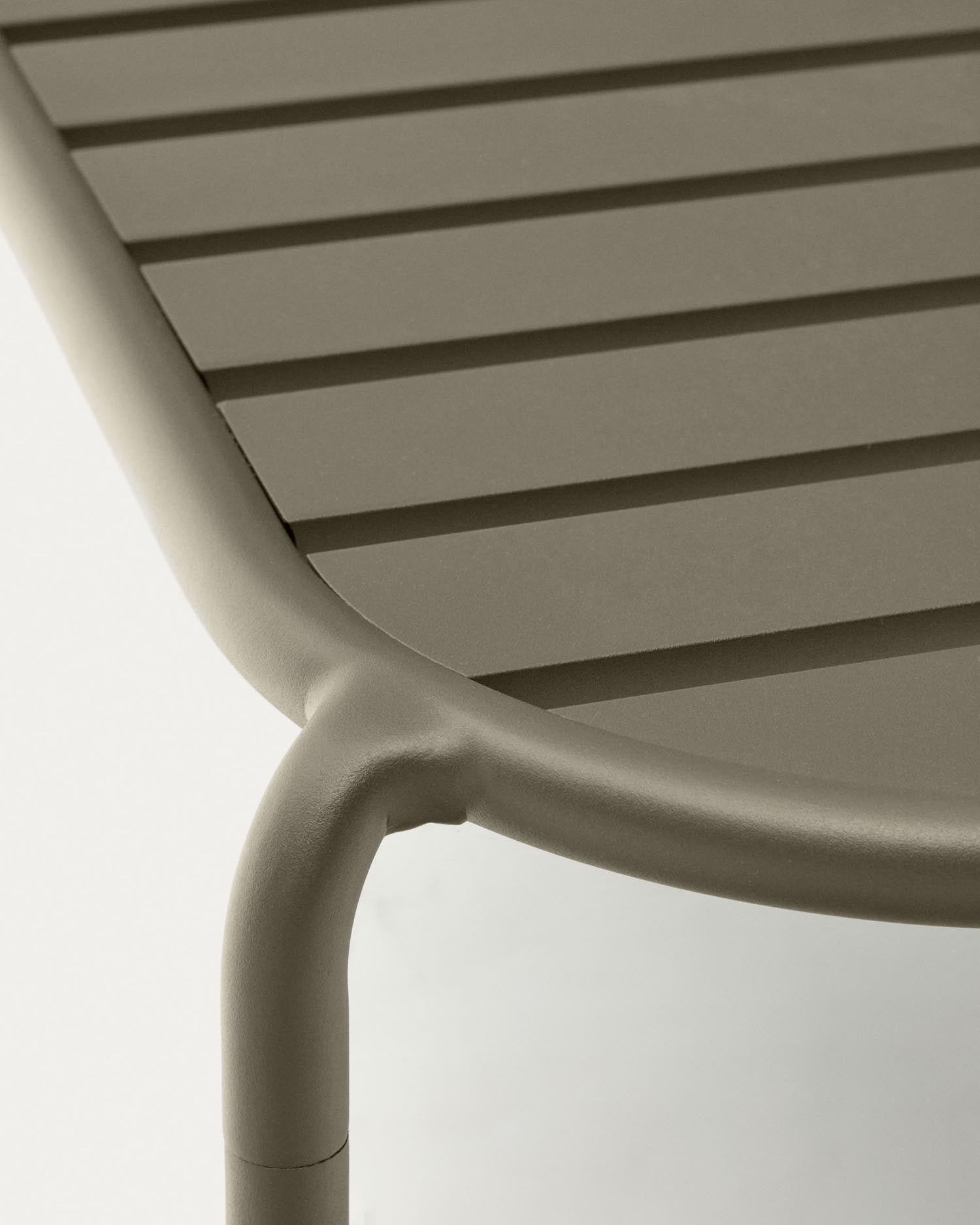 Eleganter Gartencouchtisch Joncols aus Aluminium in Grün, Ø 110 x 62 cm, perfekt für moderne und stilvolle Außenbereiche.