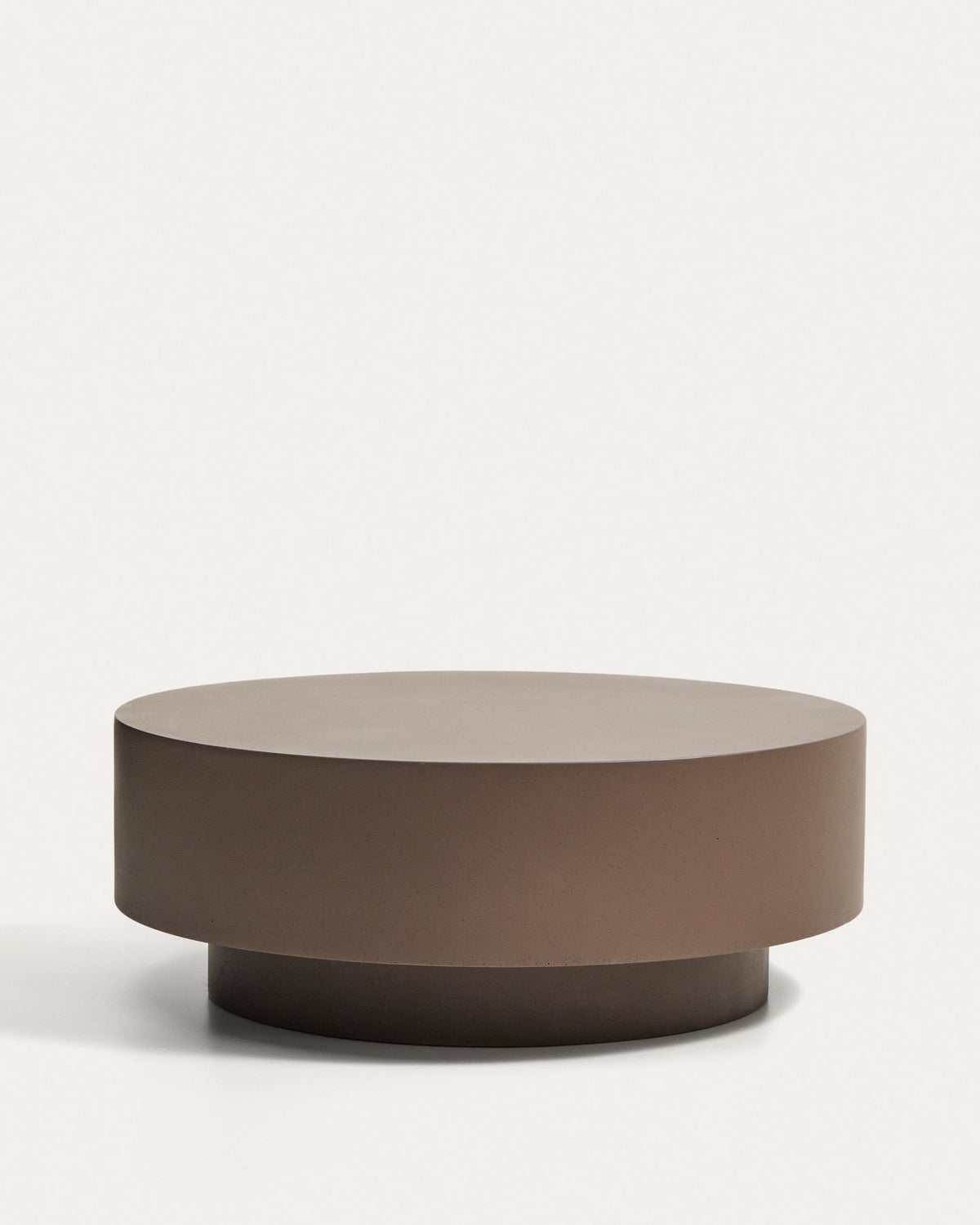 Couchtisch Garbet aus braunem Zement, Ø 80 cm in Braun, Dunkelbraun präsentiert im Onlineshop von KAQTU Design AG. Loungetisch ist von Kave Home