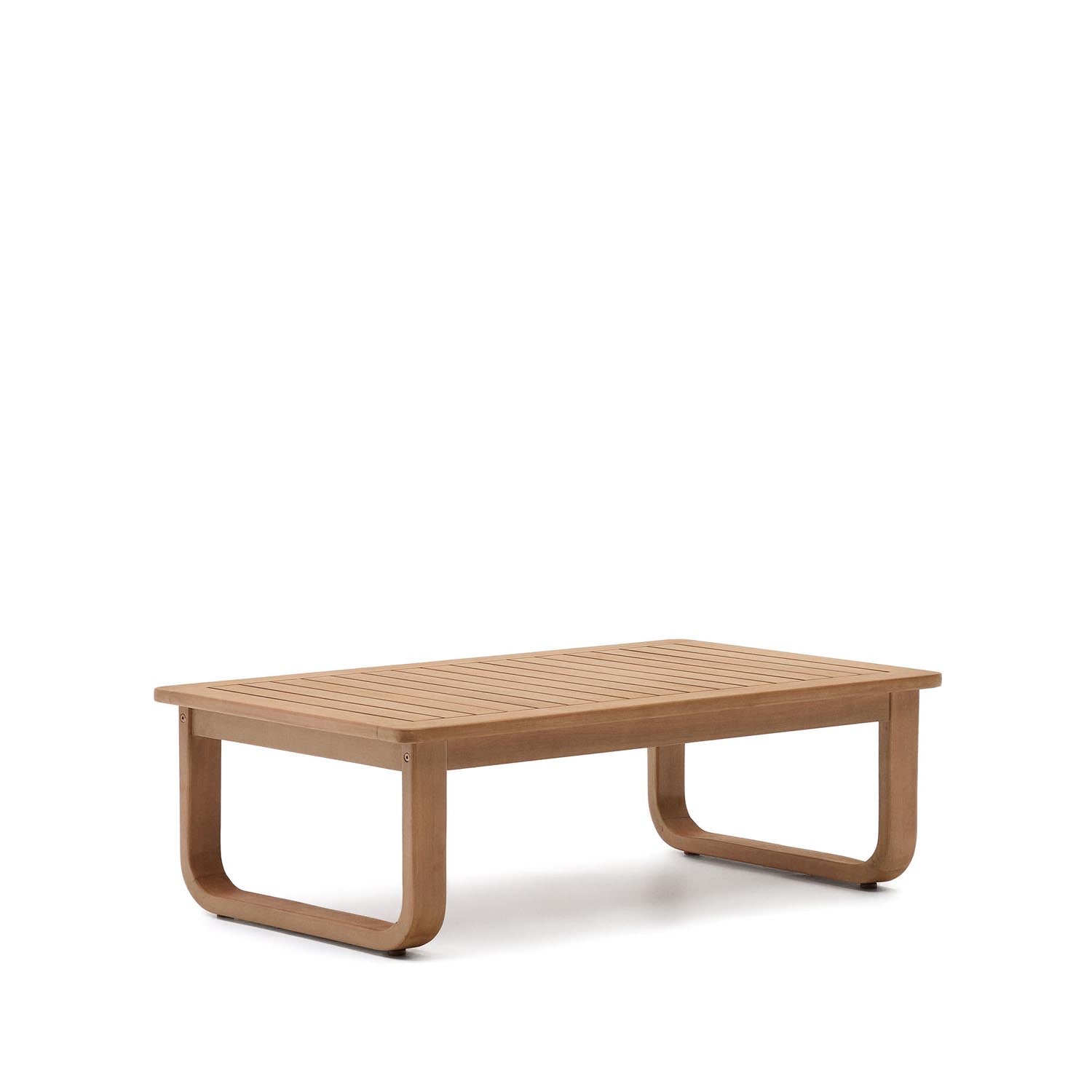 Eleganter Sacaleta Couchtisch aus 100% Eukalyptusholz, 100x60 cm, wetterfest, FSC-zertifiziert, ideal für stilvolle Aussenbereiche.