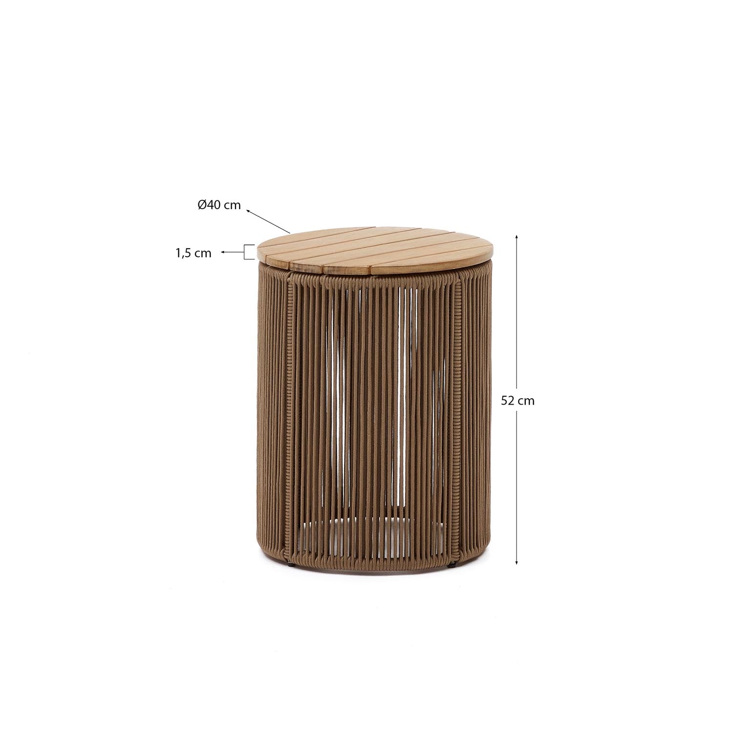 Stilvoller Couchtisch Dandara: Robuste Materialien, FSC-zertifiziert, ideal für drinnen und draußen. Ein echter Blickfang für Ihr Zuhause!