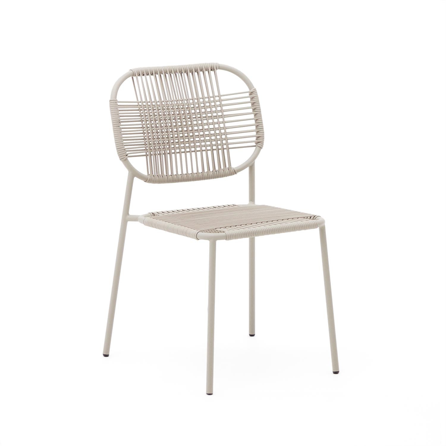 Talaier Stuhl: Stilvoller Outdoor-Begleiter aus Seil und Stahl, ideal für Garten und Balkon.