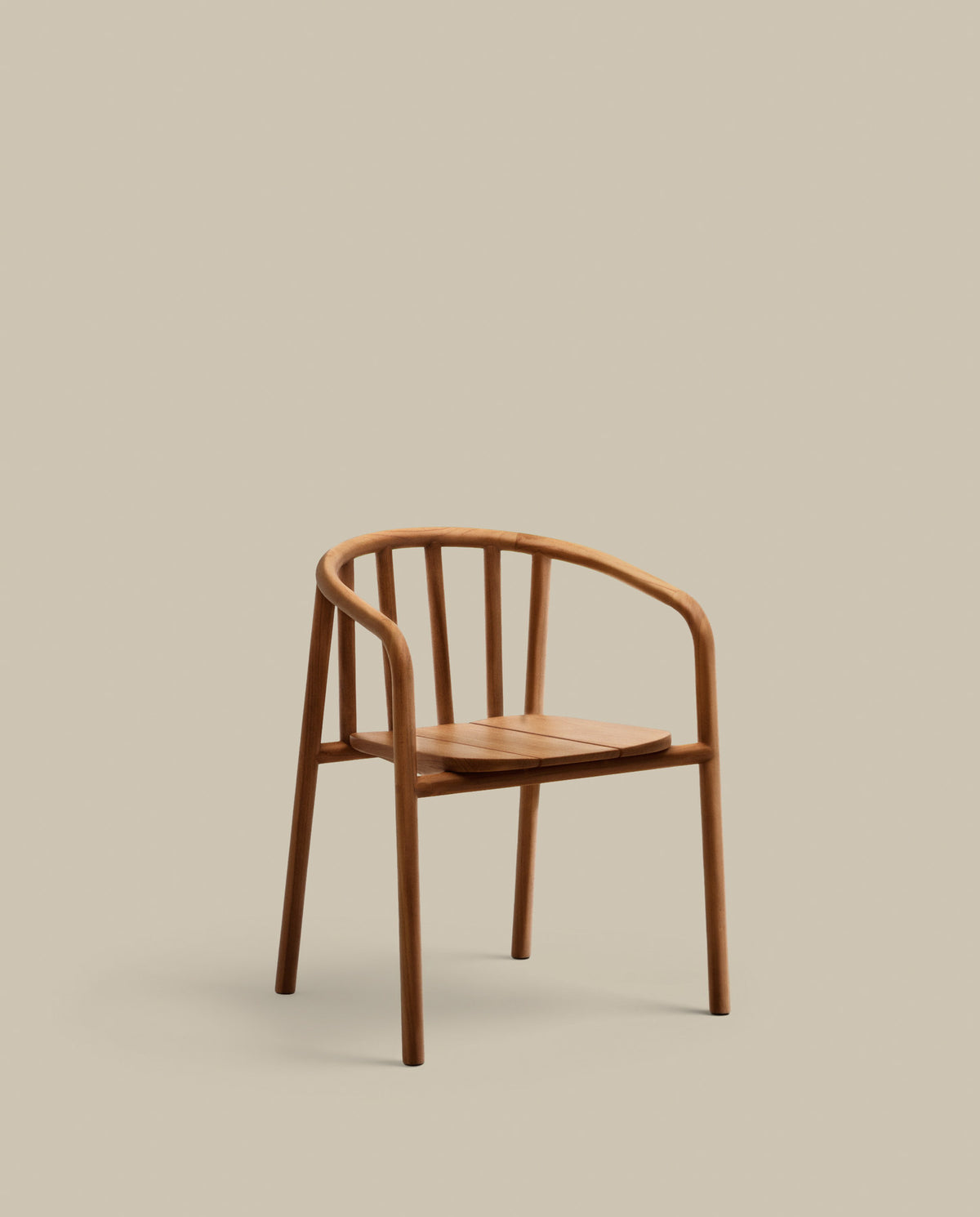 Stapelbarer Outdoor-Stuhl Turqueta aus massivem Teakholz FSC 100%