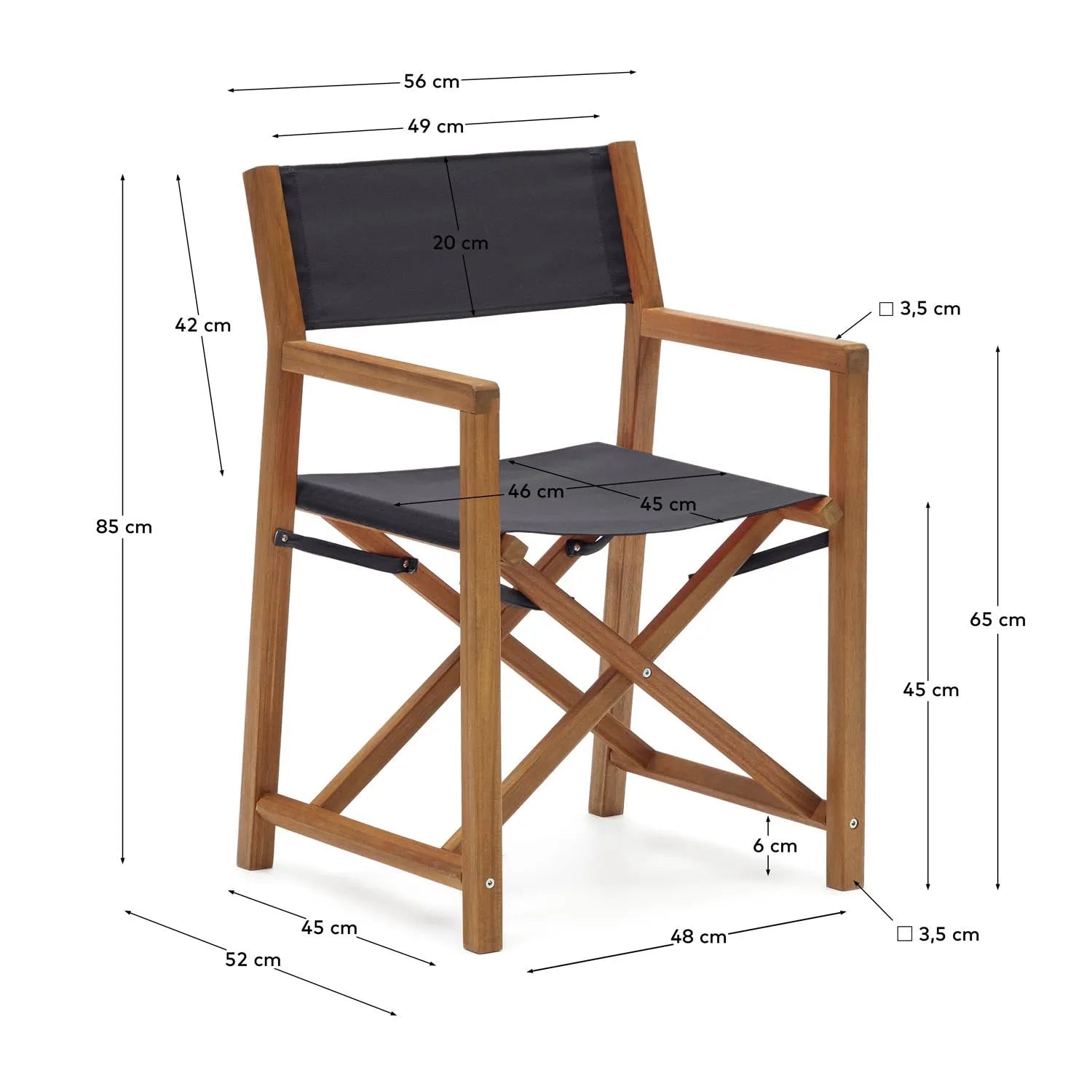 Thianna Klappstuhl: Stilvoller Outdoor-Komfort aus FSC-zertifiziertem Holz.