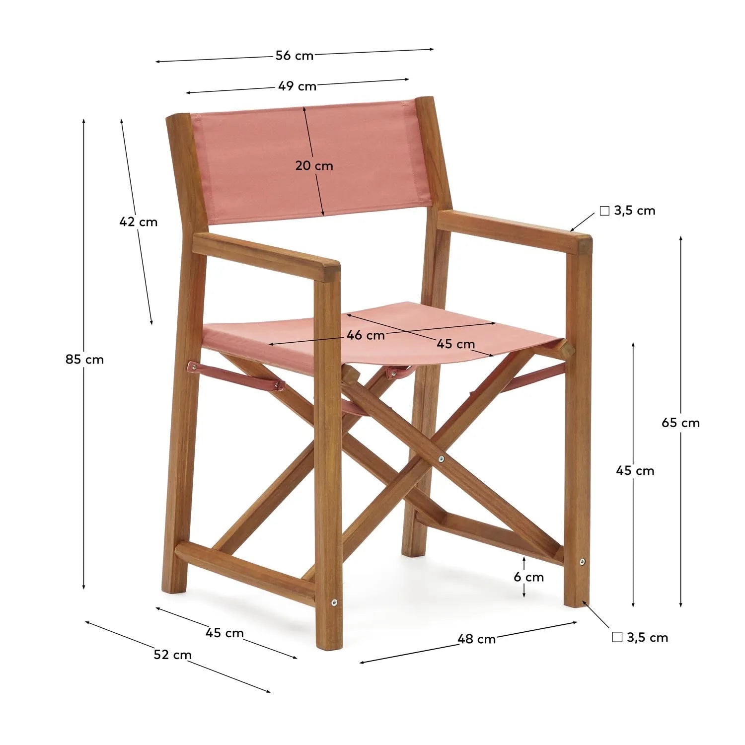 Thianna Klappstuhl: Terrakotta, Akazienholz, FSC-zertifiziert, modern.