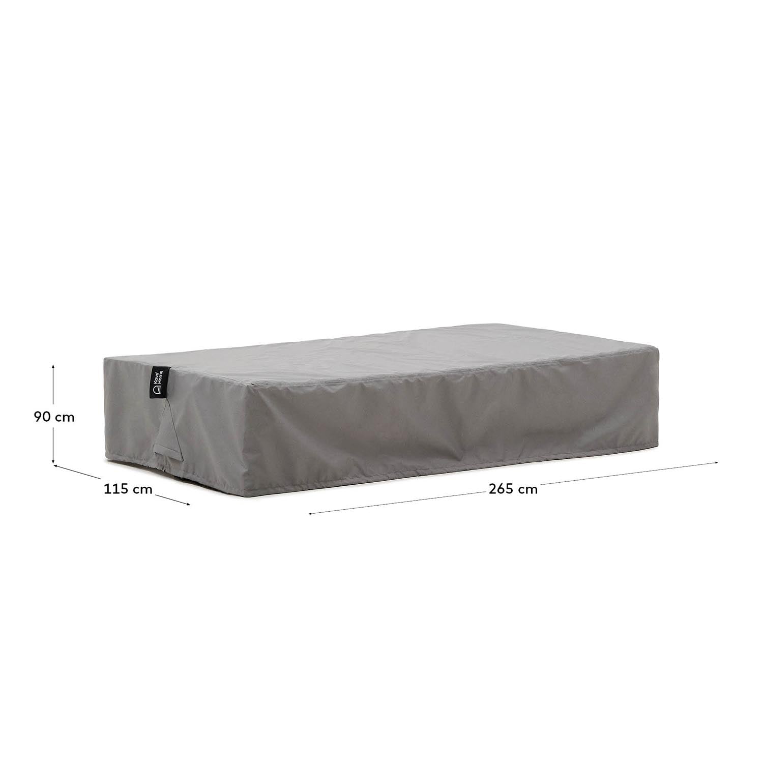 Iria Schutzhülle für Outdoor Sofas und Tische max. 265 x 115 cm in Grau präsentiert im Onlineshop von KAQTU Design AG. Outdoor-Accessoire ist von Kave Home