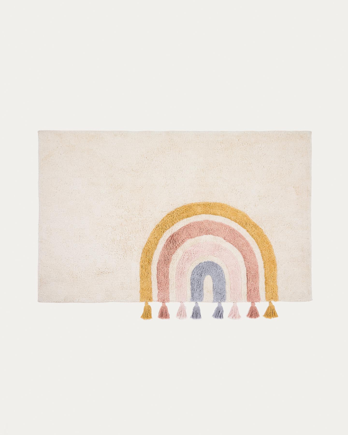 Tadea Teppich Baumwolle Regenbogen mehrfarbig 90 x 150 cm in Ecru präsentiert im Onlineshop von KAQTU Design AG. Teppich ist von Kave Home