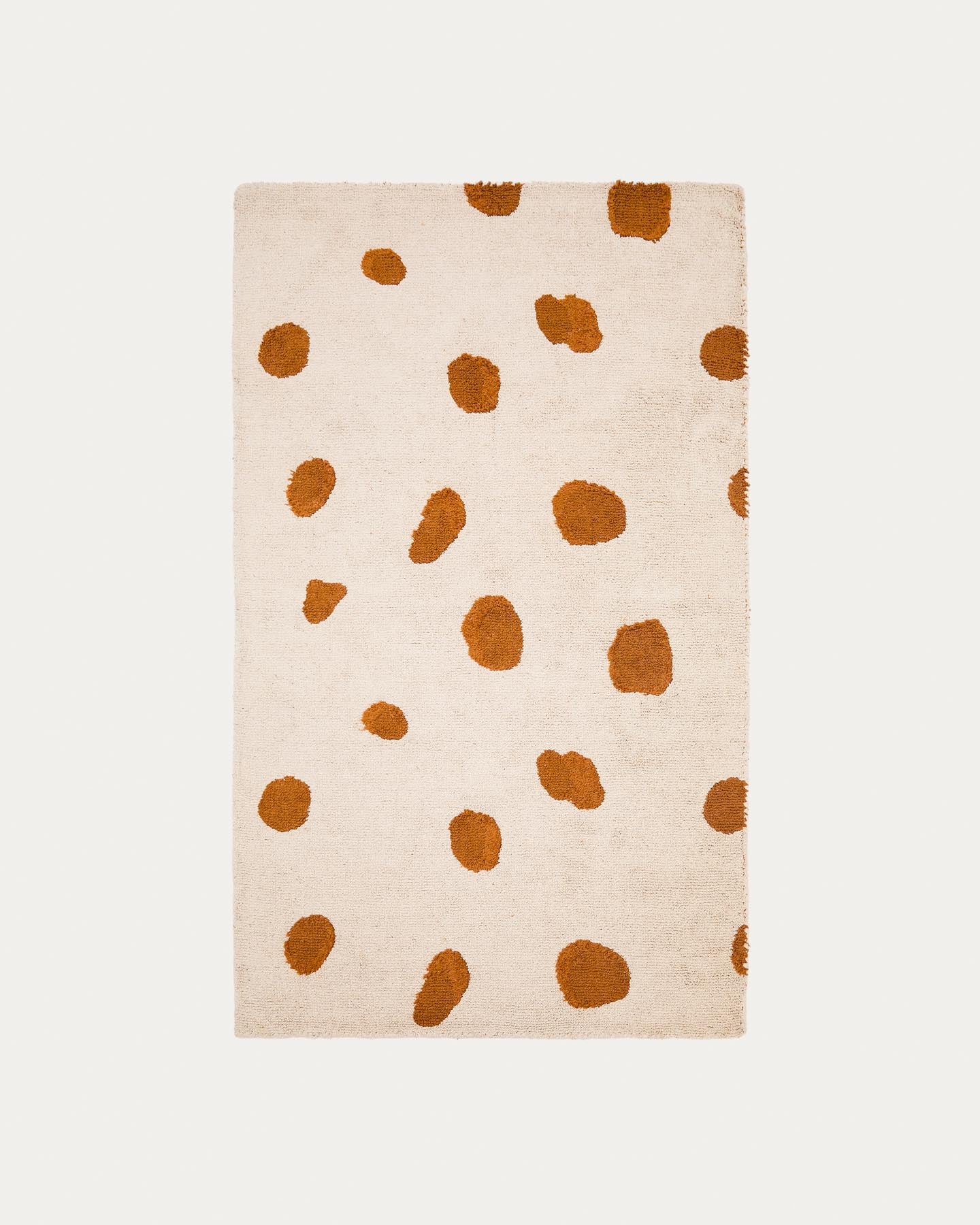 Beigefarbener Baumwollteppich Tandani mit Gepardendesign in Orange, 90 x 150 cm in Mehrfarbig präsentiert im Onlineshop von KAQTU Design AG. Teppich ist von Kave Home