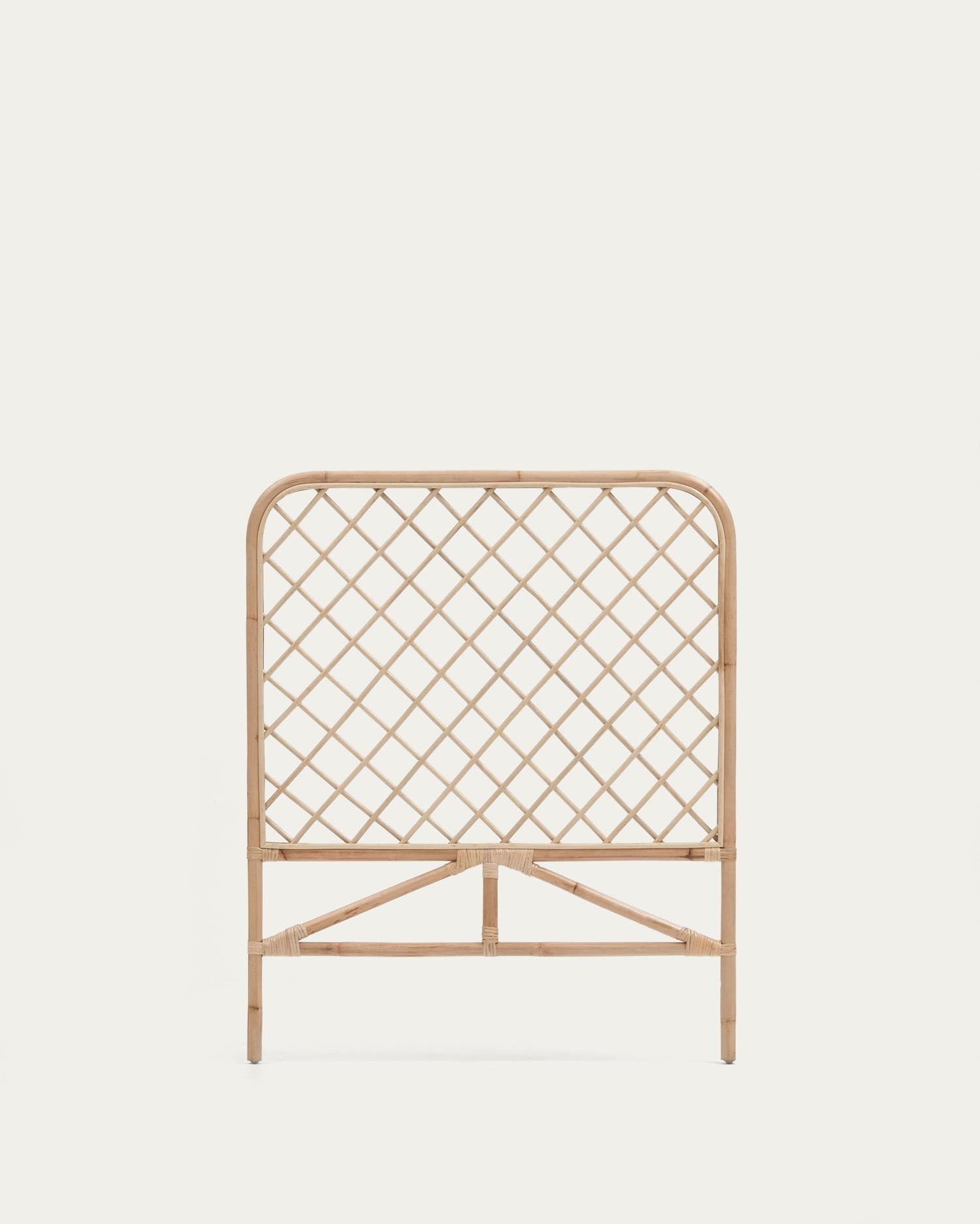 Elegantes Citlalli Rattan-Kopfteil, 90 cm, natürliches Finish, nachhaltig, stilvoll, ideal für kleine Räume, Kave Home.