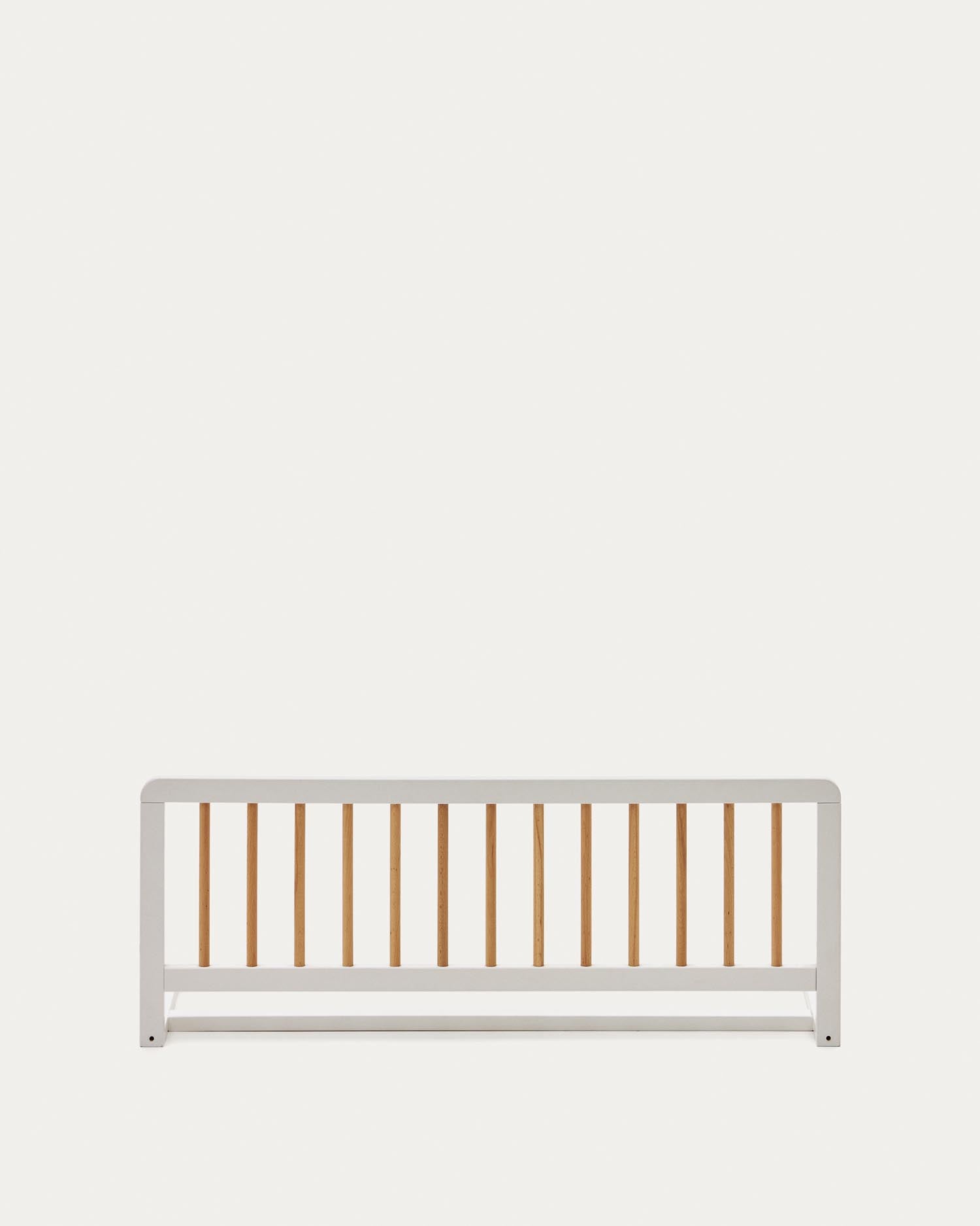 Rausfallschutz aus Buche, 100x40cm, mit natürlichem und weißem Finish, passend für Betten, von Kave Home, stabil und stilvoll.