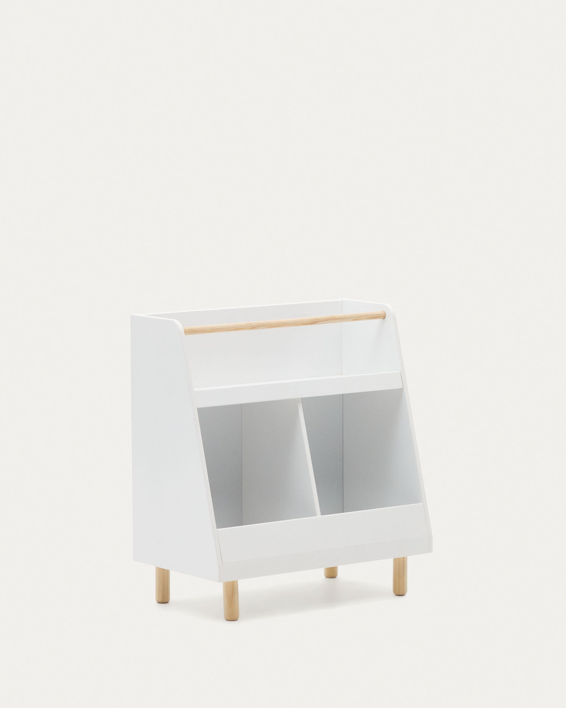 Elegantes Serwa Regal: Weisses MDF, Kiefernholzbeine, ideal für Kinderzimmer. Praktisch, stabil, dekorativ. Perfekt für Bücher & Spielzeug.