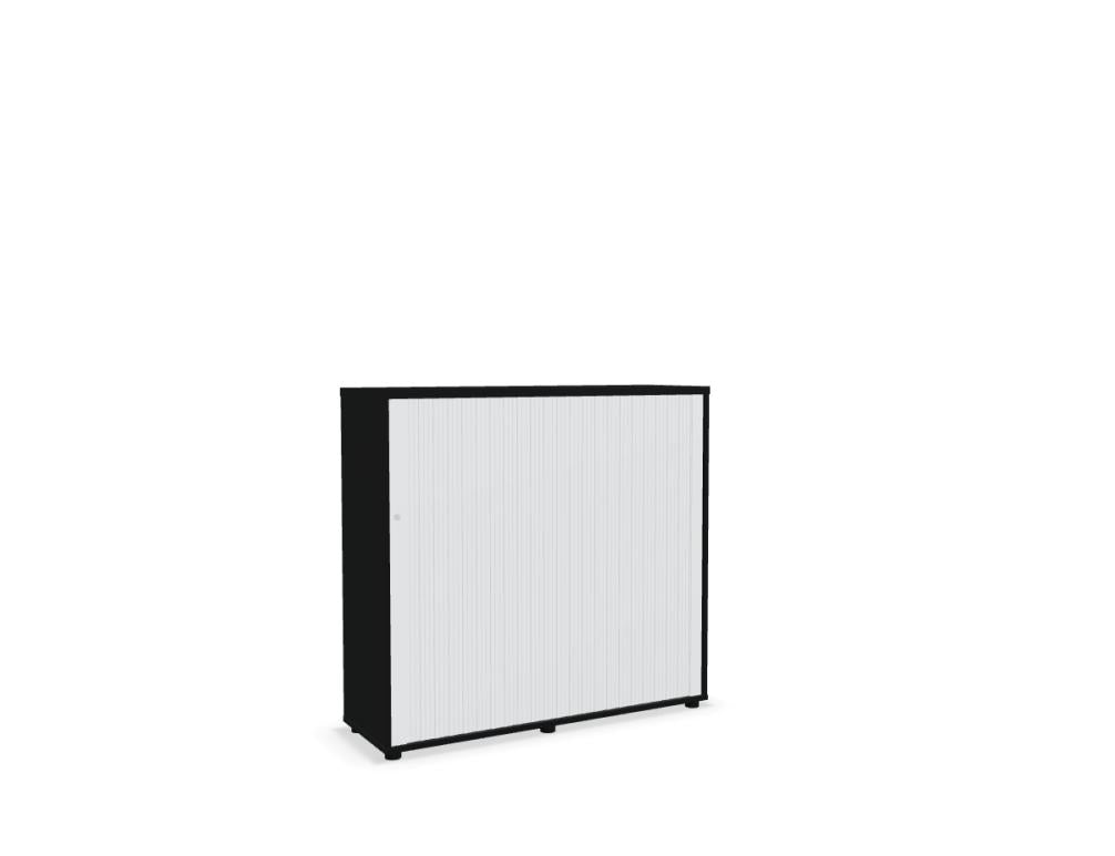 Basic K3Z06 - Jalousieschrank in Schwarz präsentiert im Onlineshop von KAQTU Design AG. Büroschrank ist von Mdd