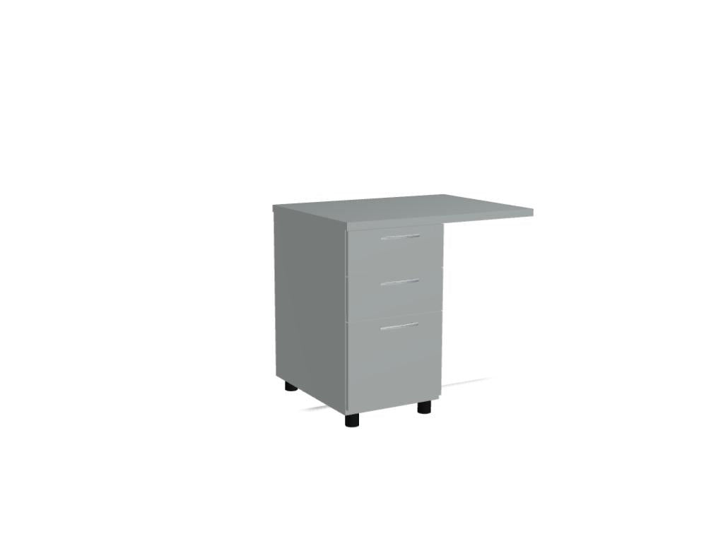 Standard KD863 - Standcontainer in Weiss Pastell präsentiert im Onlineshop von KAQTU Design AG. Korpus ist von Mdd