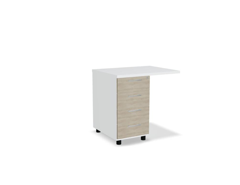 Standard KD864 - Standcontainer in Weiss Pastell präsentiert im Onlineshop von KAQTU Design AG. Korpus ist von Mdd