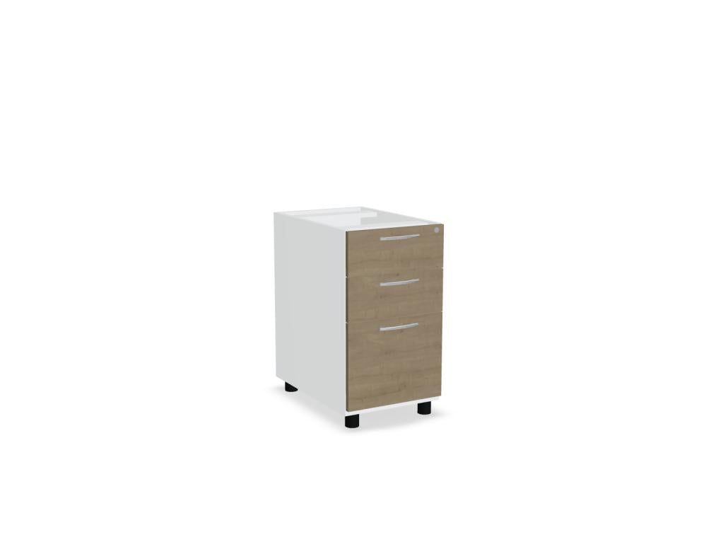 Standard KDT063 - Standcontainer in Eiche Natur präsentiert im Onlineshop von KAQTU Design AG. Korpus ist von Mdd
