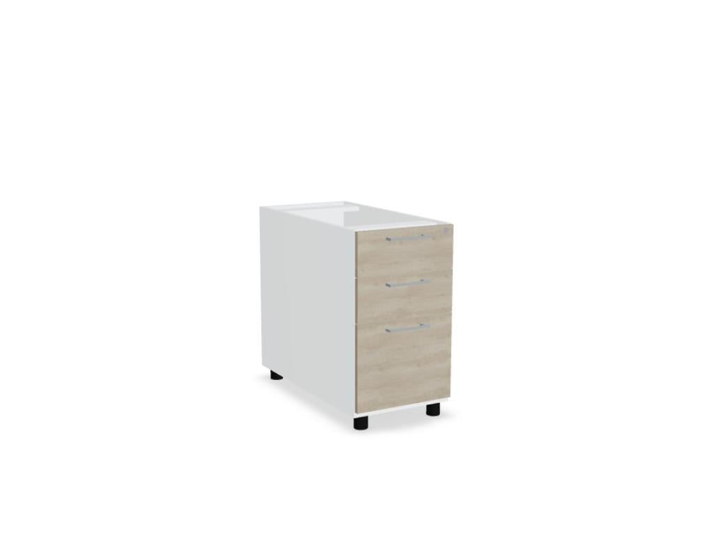 Standard KDT073 - Standcontainer in Eiche Natur präsentiert im Onlineshop von KAQTU Design AG. Korpus ist von Mdd