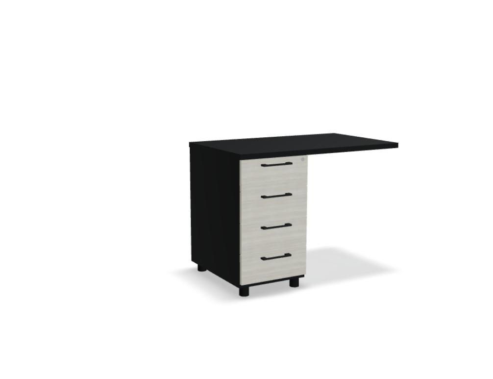 Basic KT1064 - Standcontainer in Schwarz präsentiert im Onlineshop von KAQTU Design AG. Korpus ist von Mdd