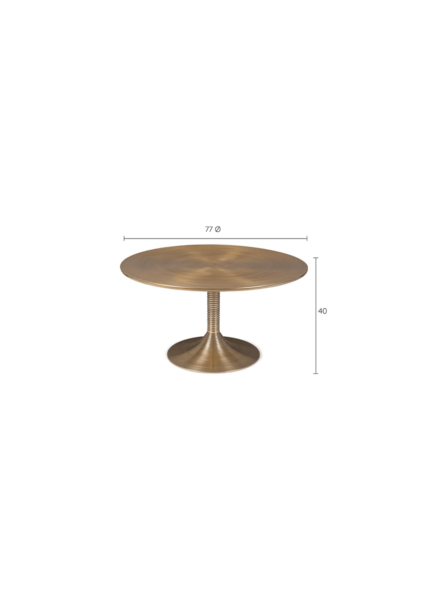 Luxuriöser Beistelltisch mit goldenem Finish, ideal für Deko, Pflanzen und stilvolle Akzente in jedem Raum.