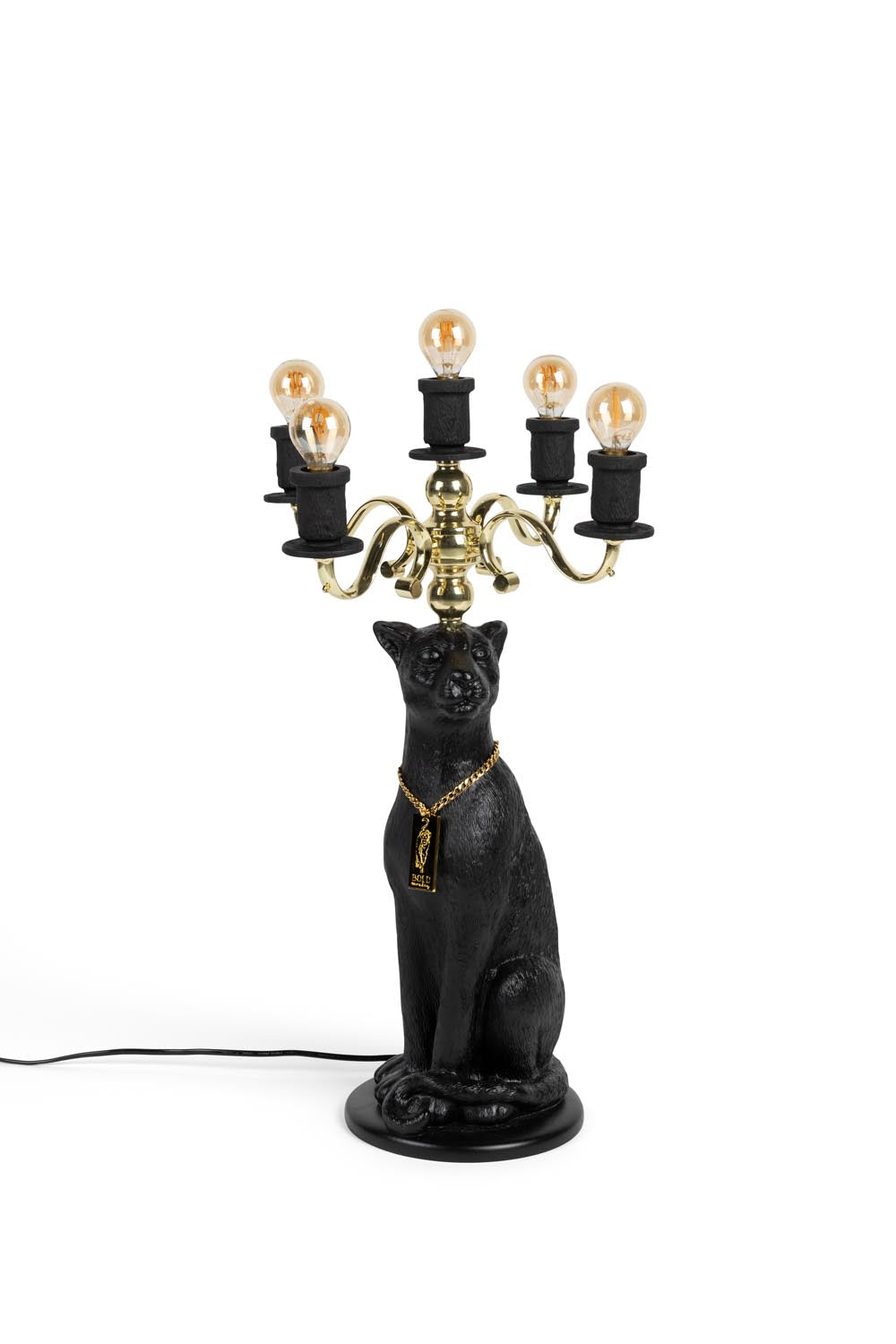 Stehlampe Proudly Crowned Panther schwarz in Black präsentiert im Onlineshop von KAQTU Design AG. Stehleuchte ist von Bold Monkey