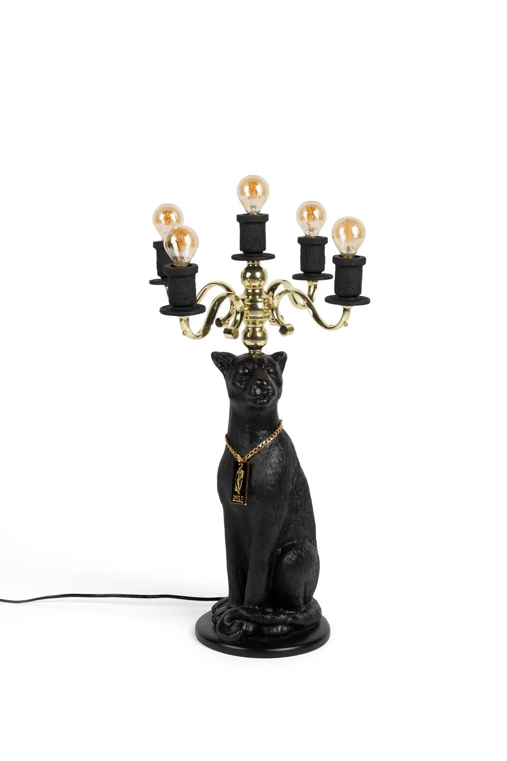 Die "Proudly Crowned Panther" Stehlampe von Bold Monkey ist ein elegantes Kunstwerk, das jedem Raum Charakter verleiht.