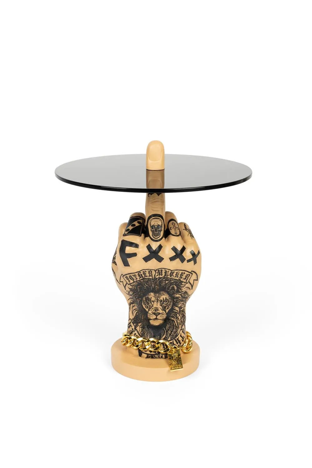 Fother Mucker Beistelltisch Lion in Beige / Gold präsentiert im Onlineshop von KAQTU Design AG. Beistelltisch ist von Bold Monkey