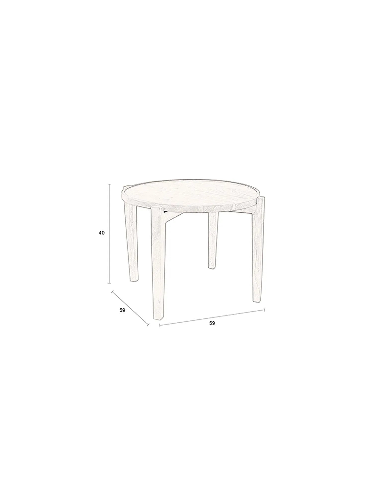 Dutchbone Shane: Stilvoller Couchtisch mit Holz und Metallakzenten.