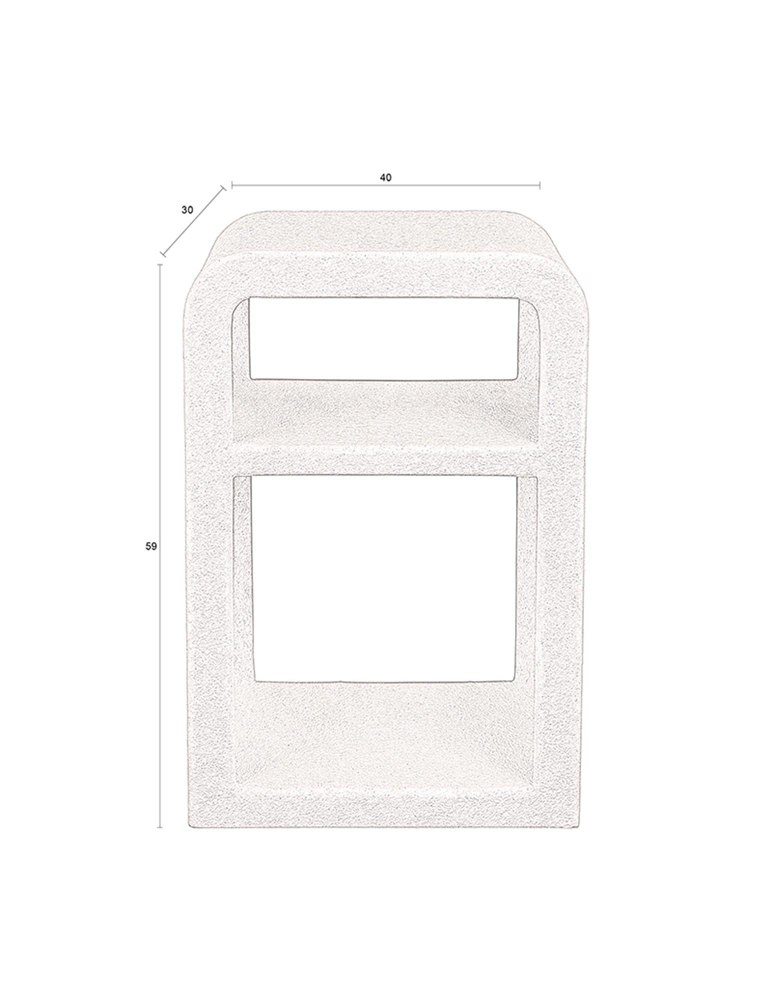 Eleganter Beistelltisch Bed Veda von Dutchbone mit Marmorakzent.