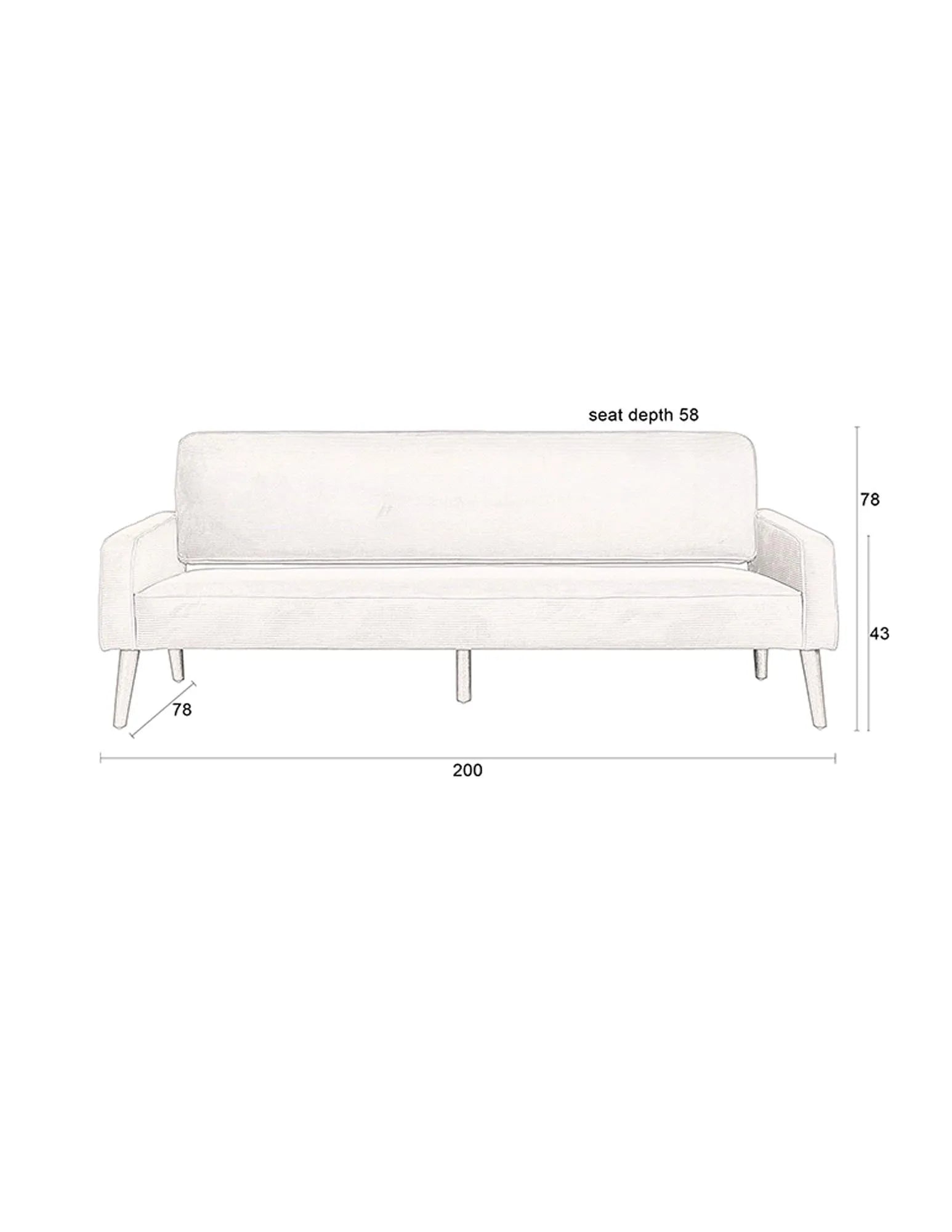 Sofa Preston in Beige präsentiert im Onlineshop von KAQTU Design AG. 2er Sofa ist von Dutchbone