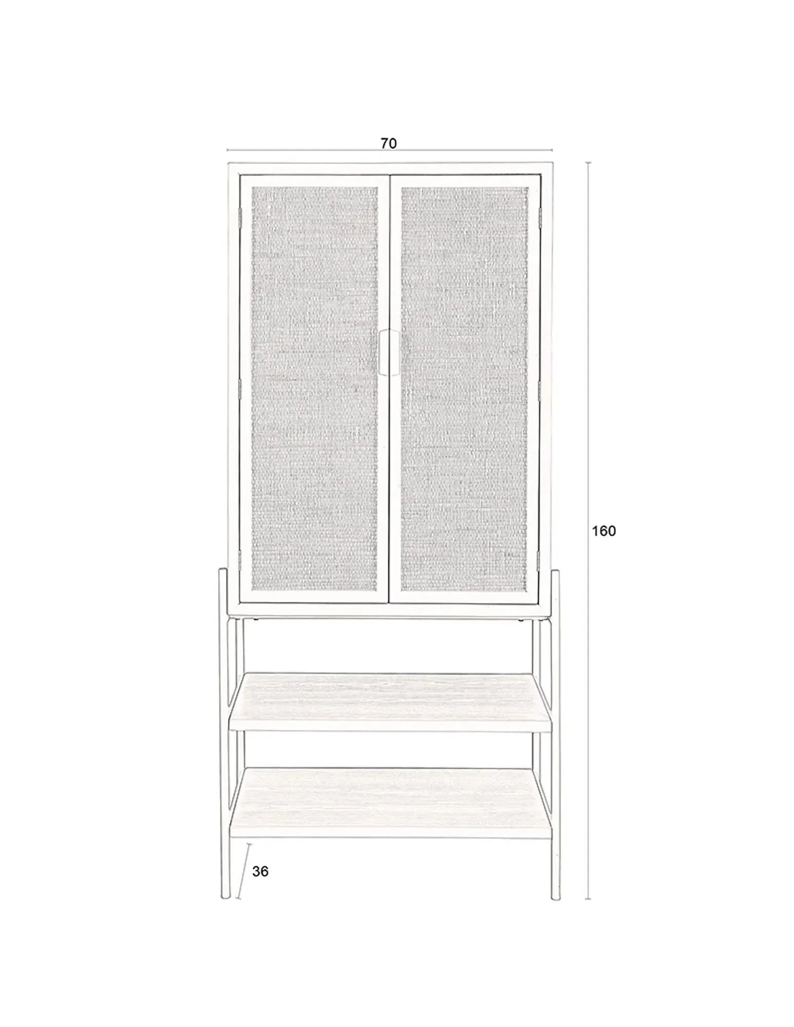 Schrank Yasu in Beige präsentiert im Onlineshop von KAQTU Design AG. Cabinet ist von Dutchbone