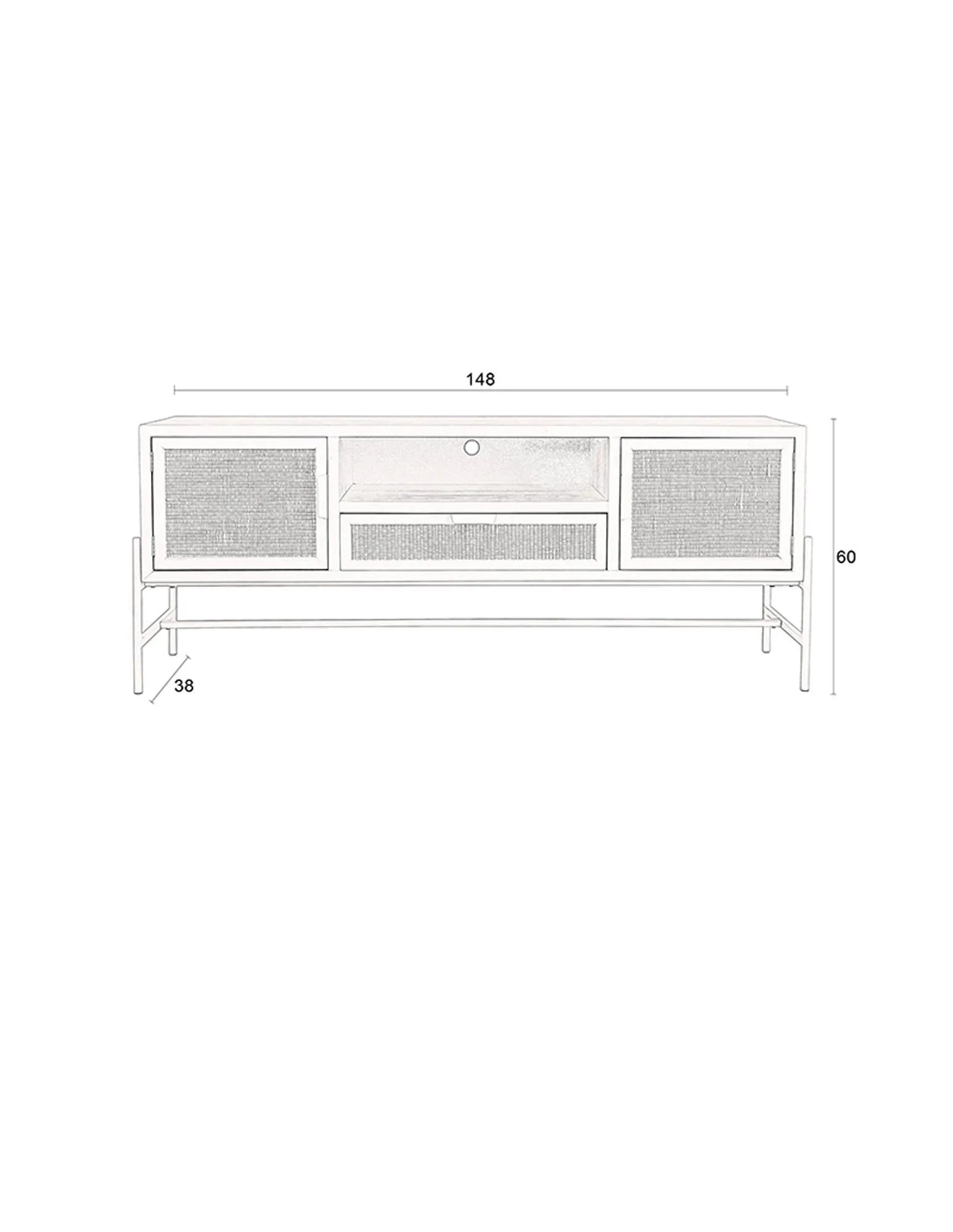 Sideboard Yasu in Beige präsentiert im Onlineshop von KAQTU Design AG. Sideboard ist von Dutchbone