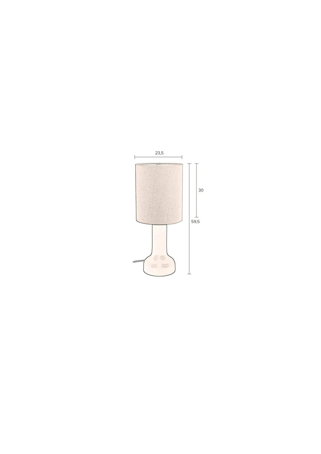 Tischlampe Jones in Beige präsentiert im Onlineshop von KAQTU Design AG. Tischleuchte ist von Dutchbone