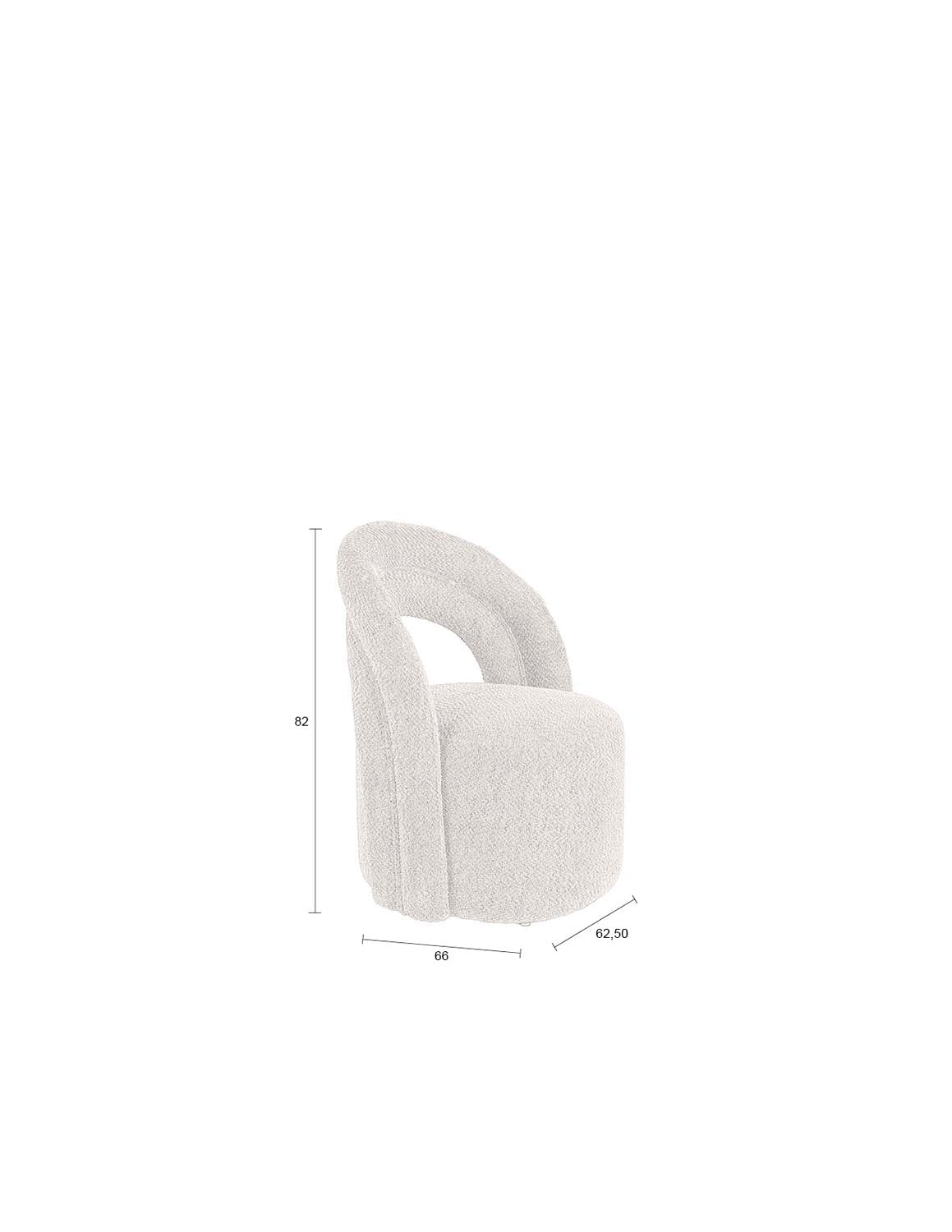 Beiger Dutchbone Seina Sessel: Komfort und Drehung in einem.