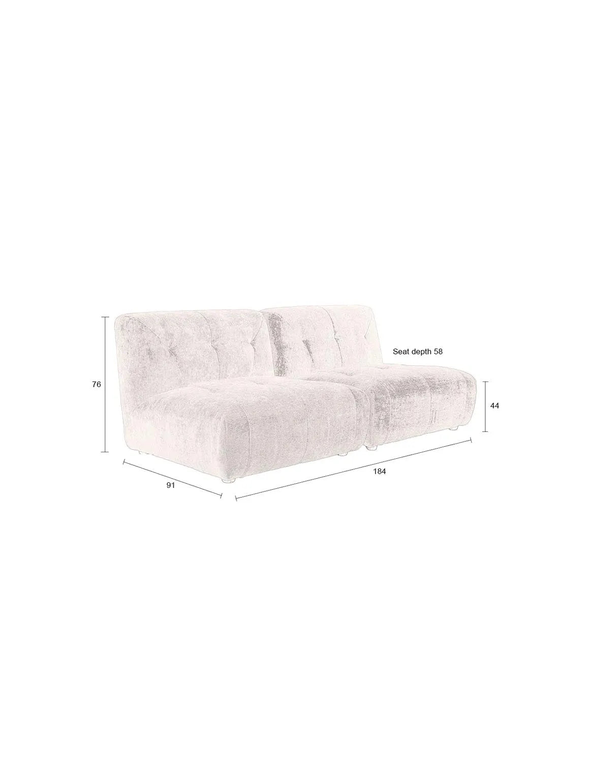 Sofa Giada 2-Sitzer Pflaume in Brown präsentiert im Onlineshop von KAQTU Design AG. 3er Sofa ist von Dutchbone