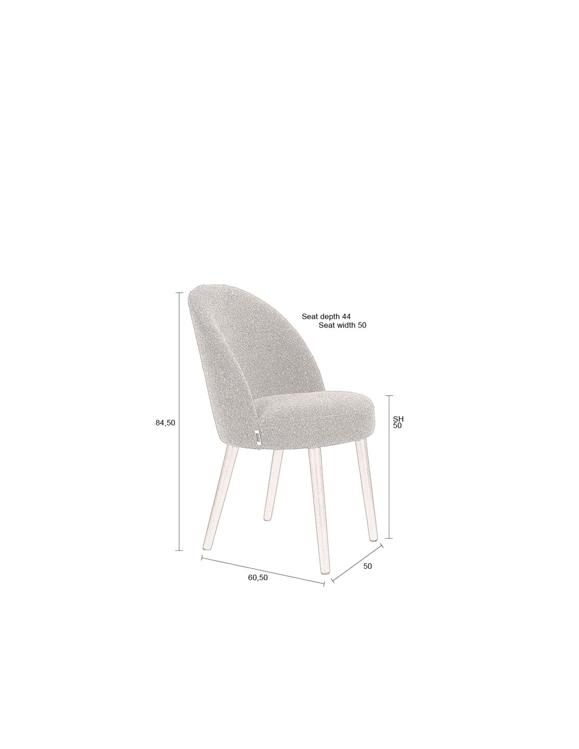 Stuhl Barbara Boucle Beige