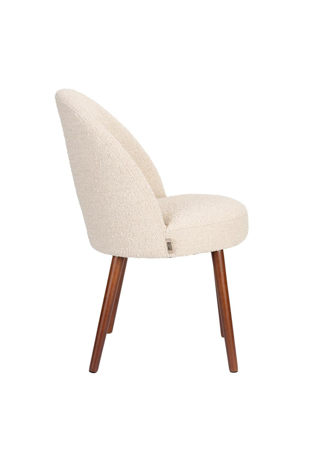 Stuhl Barbara Boucle Beige in Beige präsentiert im Onlineshop von KAQTU Design AG. Stuhl ist von Dutchbone