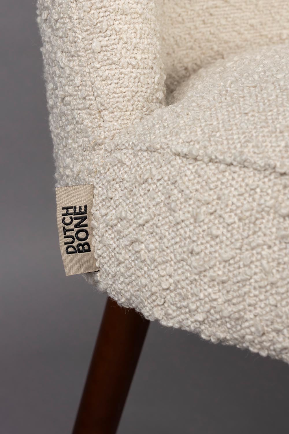 Stuhl Barbara Boucle Beige in Beige präsentiert im Onlineshop von KAQTU Design AG. Stuhl ist von Dutchbone