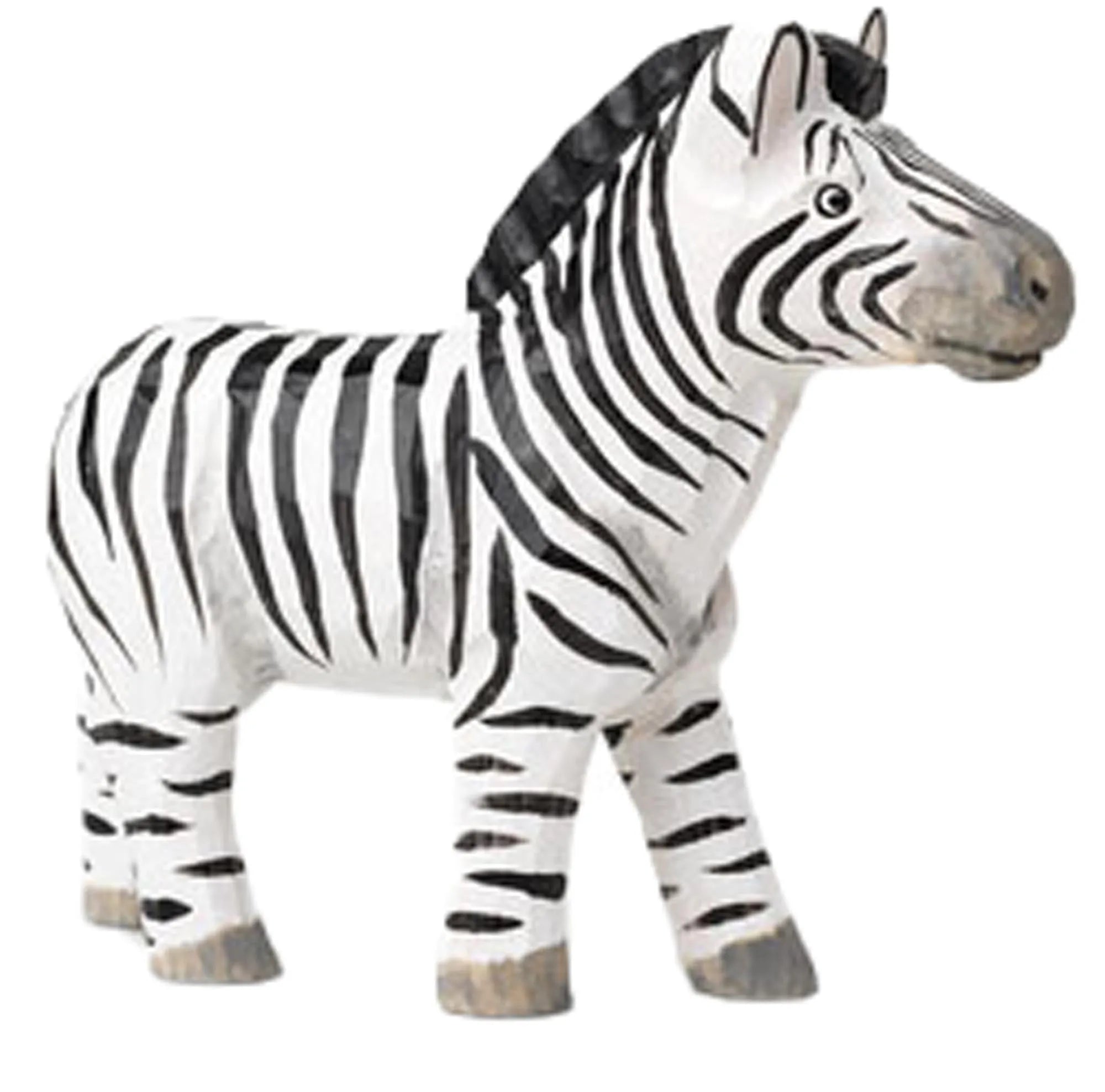 Handgeschnitztes Zebra-Spielzeug aus Holz, detailgetreu bemalt, ideal für Kinder ab 3 Jahren. Entdecke die Wildnis!